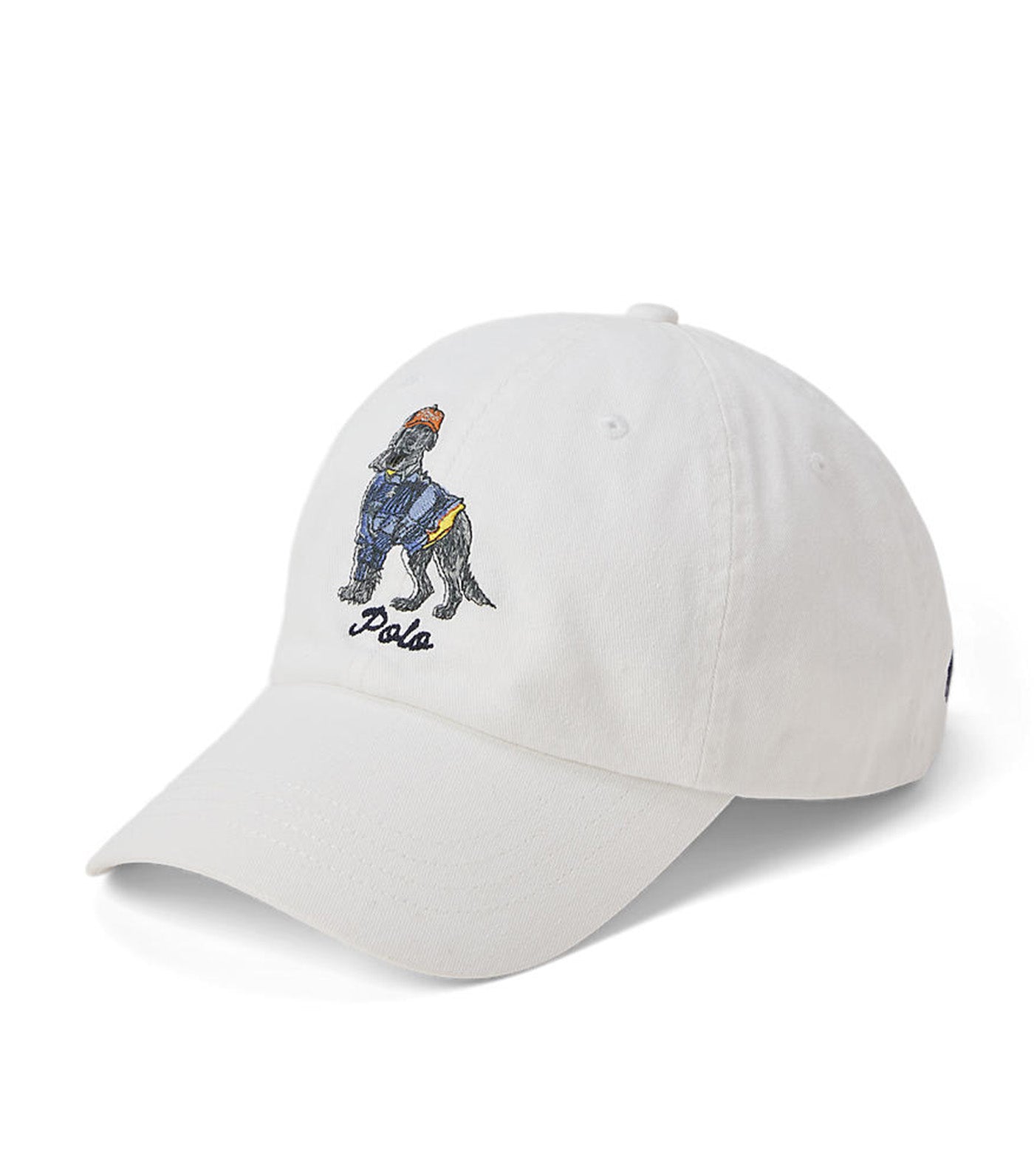 Dog Twill Ball Cap White