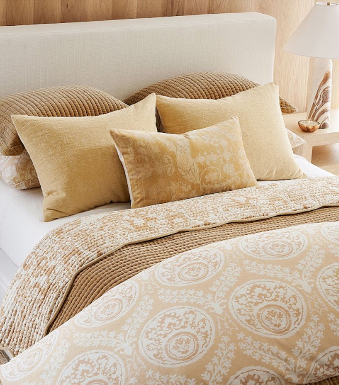 Rory Velvet Lumbar Pillow Straw