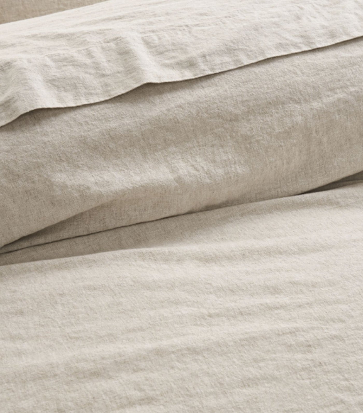European Flax Linen Cotton Duvet Cover Oatmeal