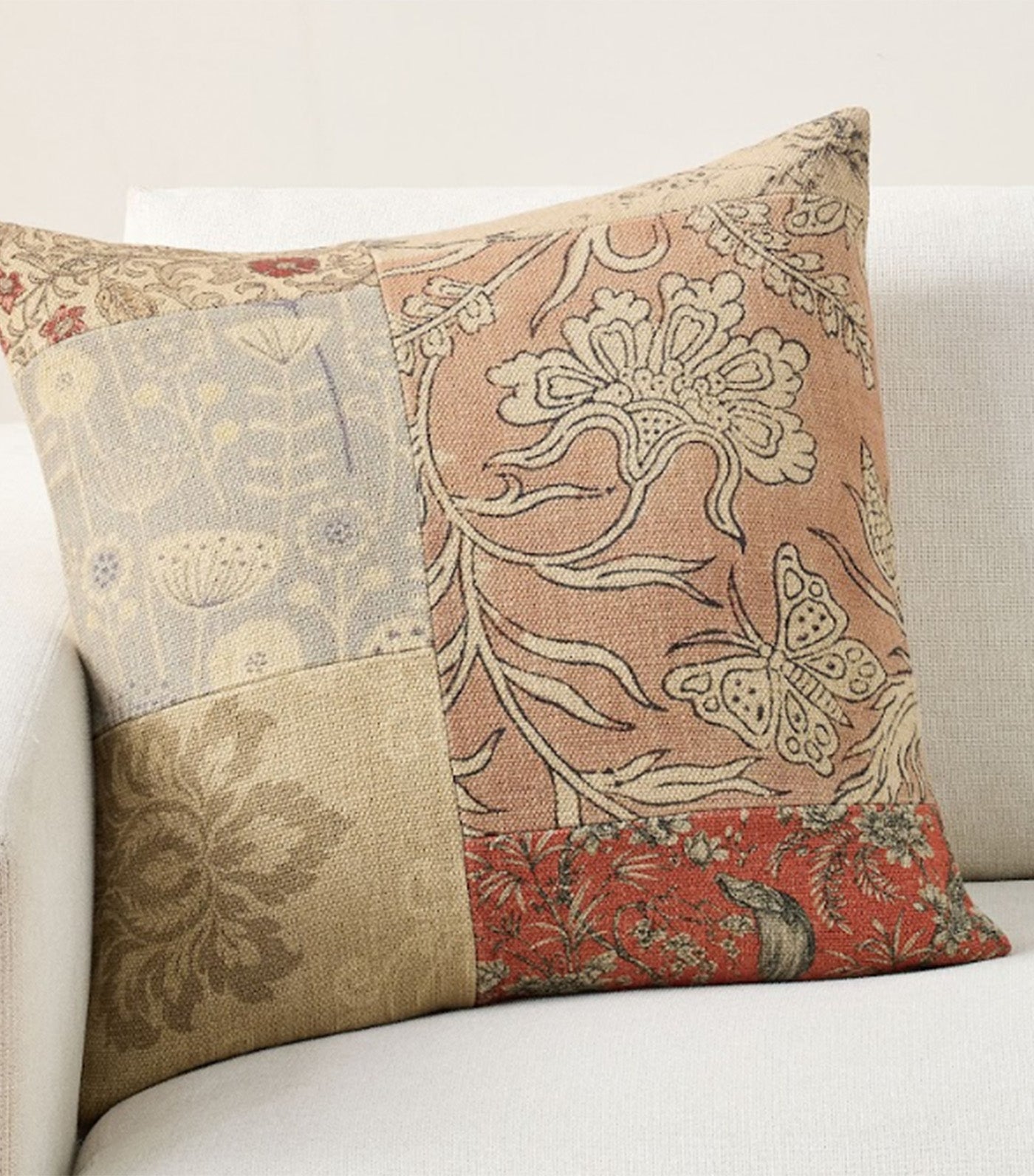 Robin Patchwork Pillow Multicolor