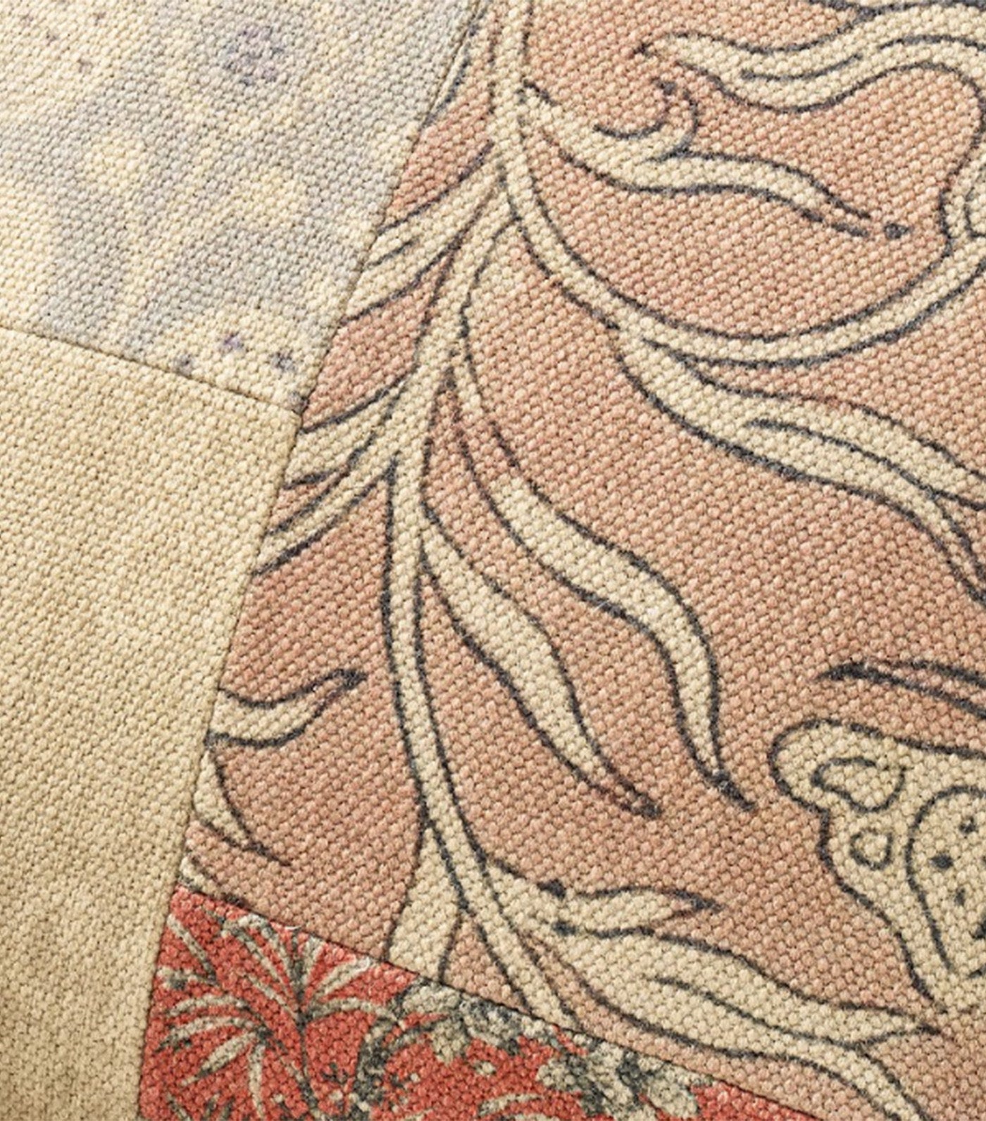 Robin Patchwork Pillow Multicolor