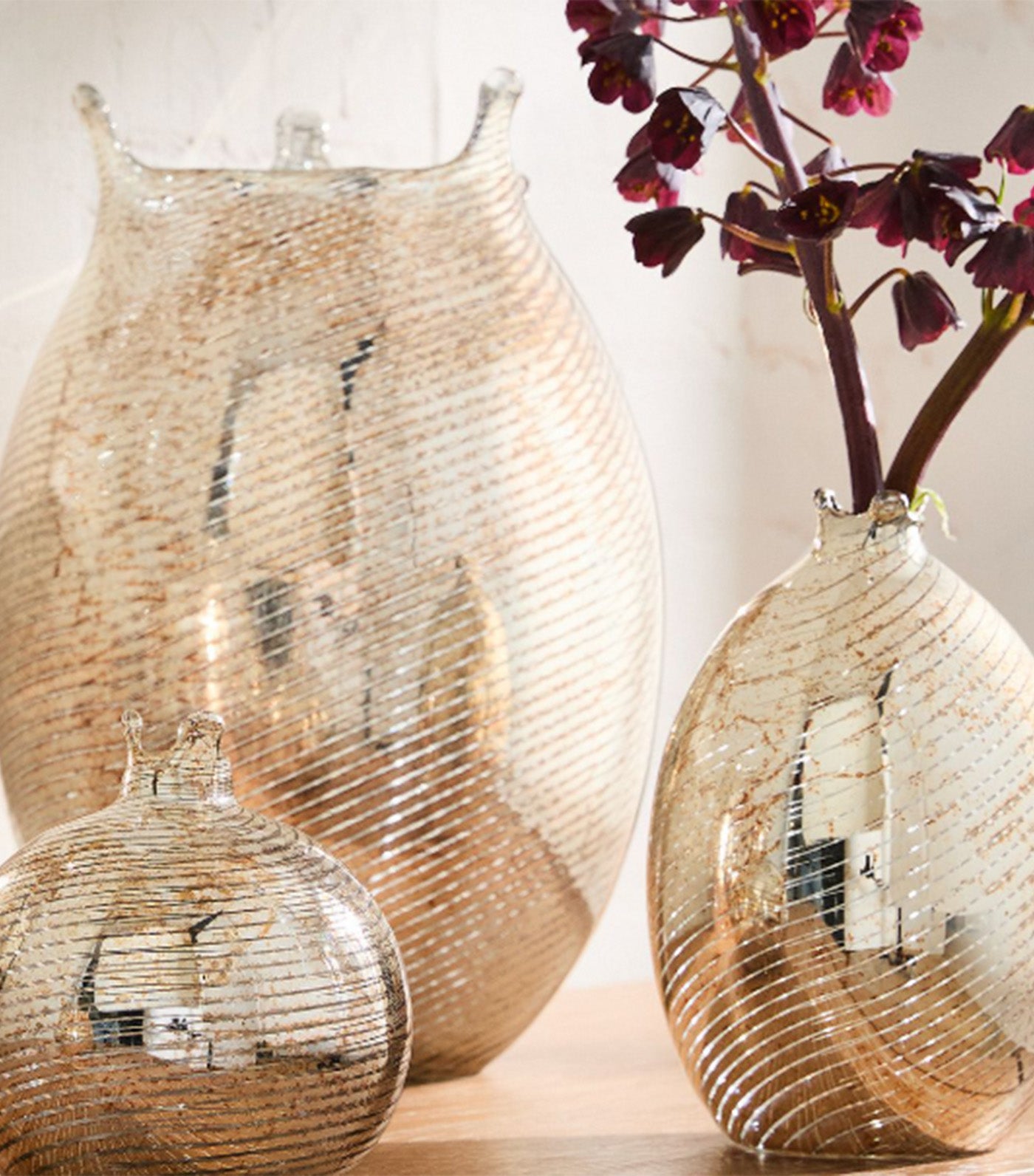 Orissa Pinched Mercury Vases