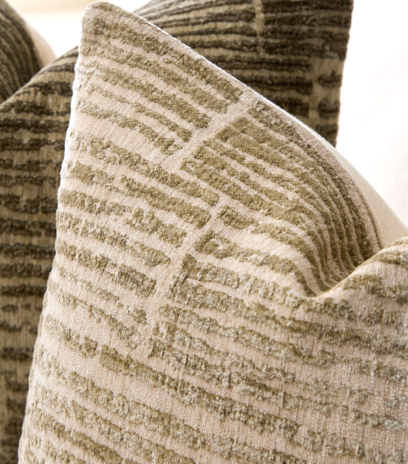 Striated Chenille Pillow Cover Taupe