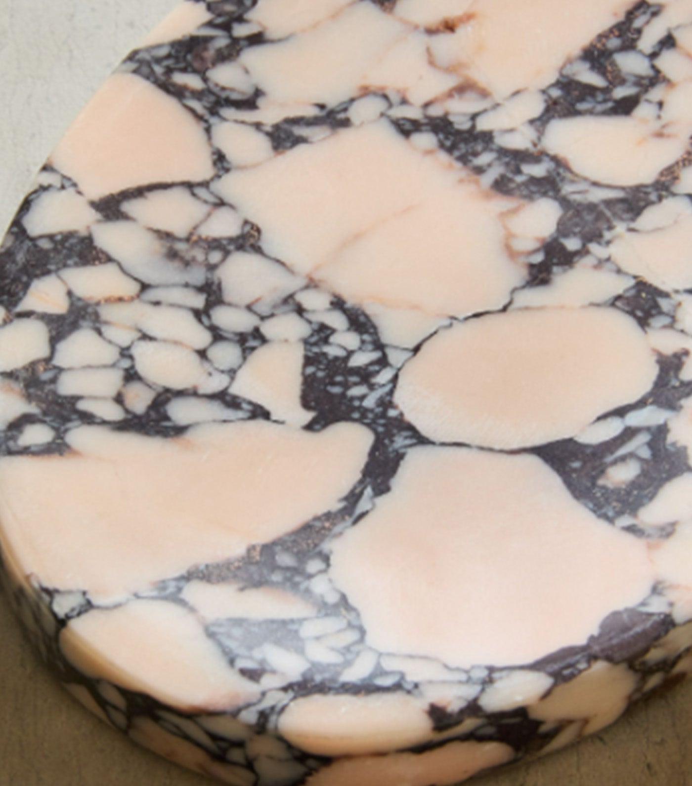 Stone Flat Marble Trays Pink/Purple Breccia