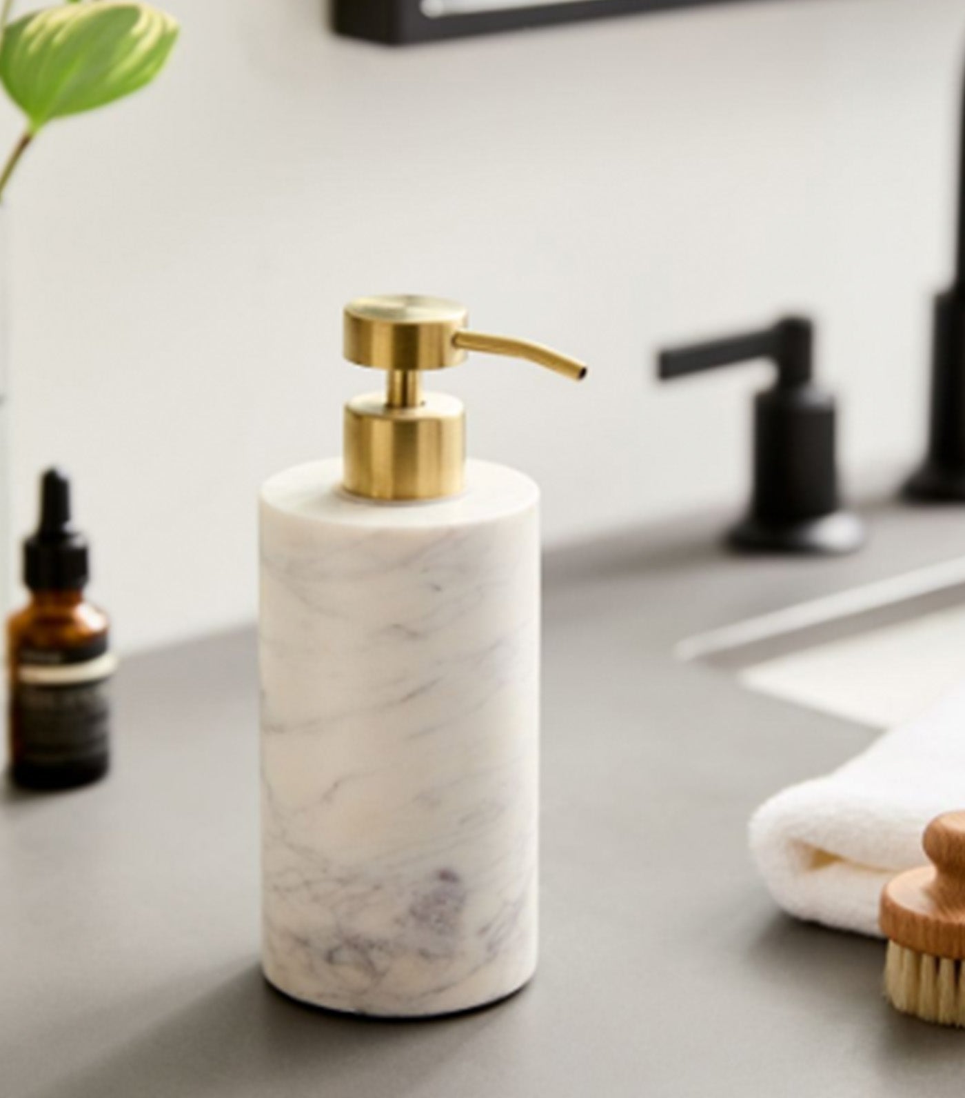 Amalfi Marble Bath Accessories White