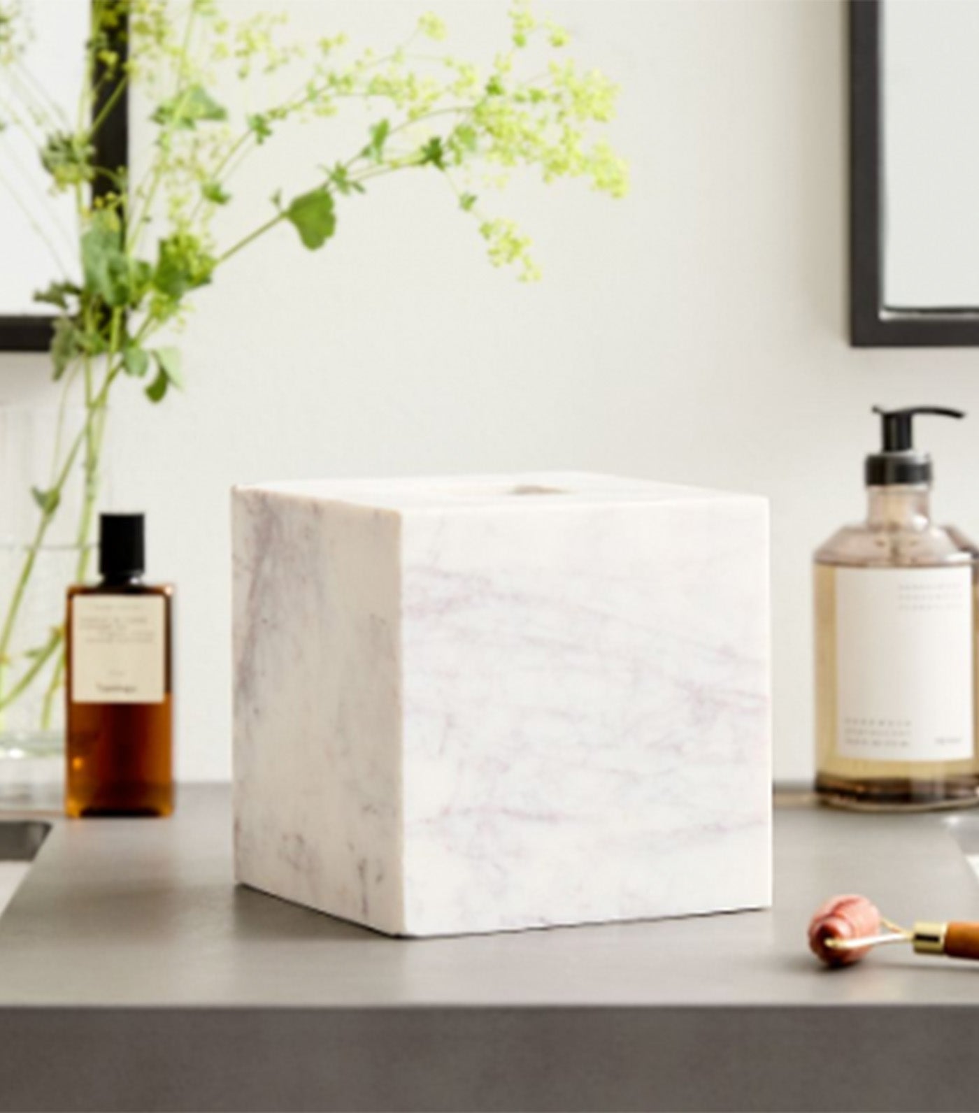 Amalfi Marble Bath Accessories White