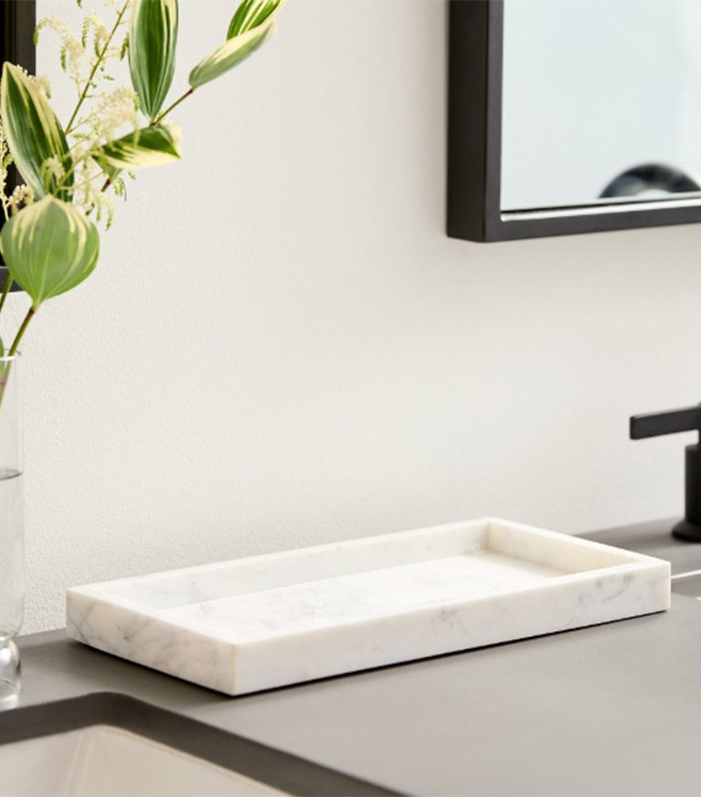 Amalfi Marble Bath Accessories White