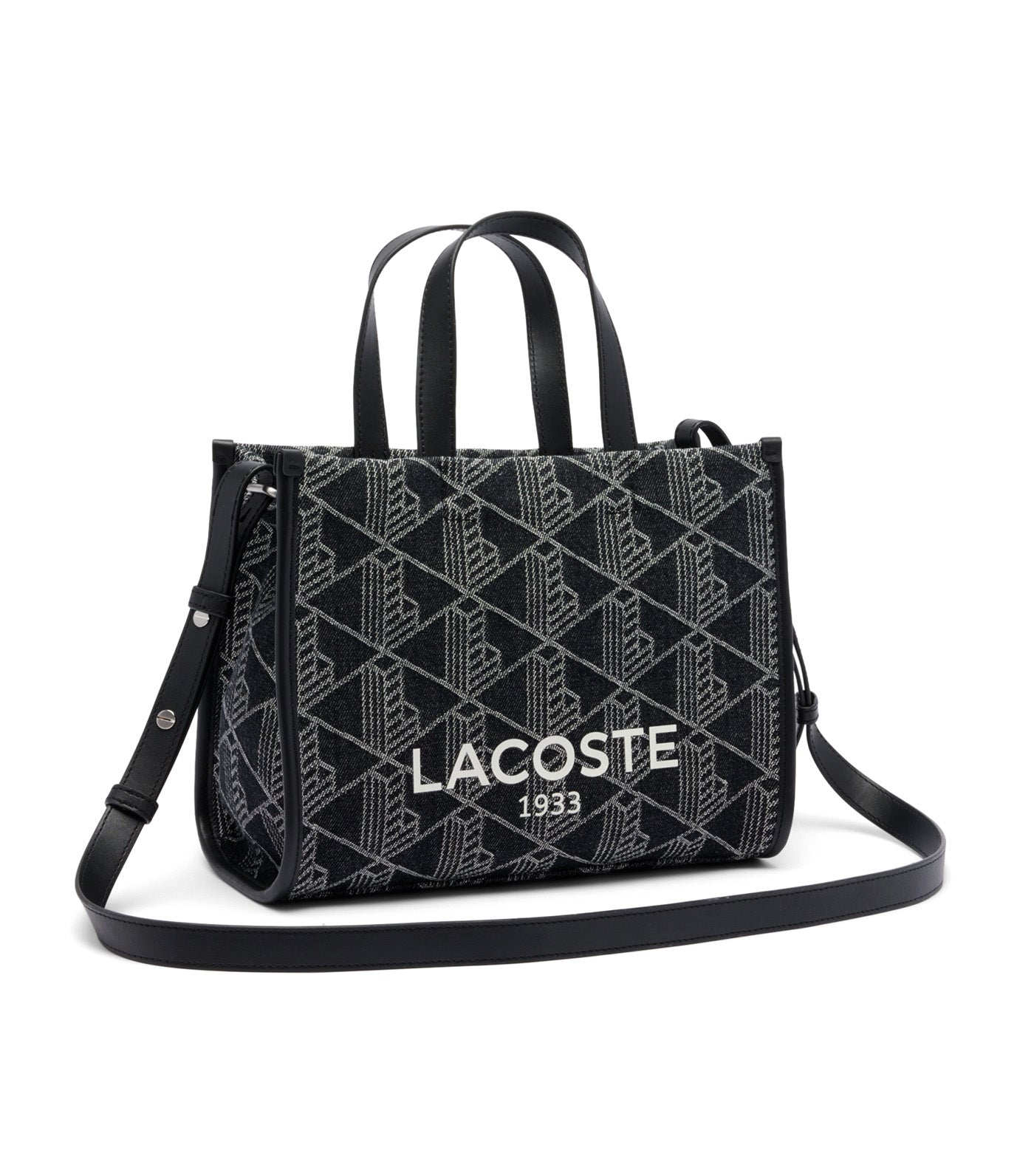 Small Heritage Jacquard Tote Mono Jacquard Black Denim
