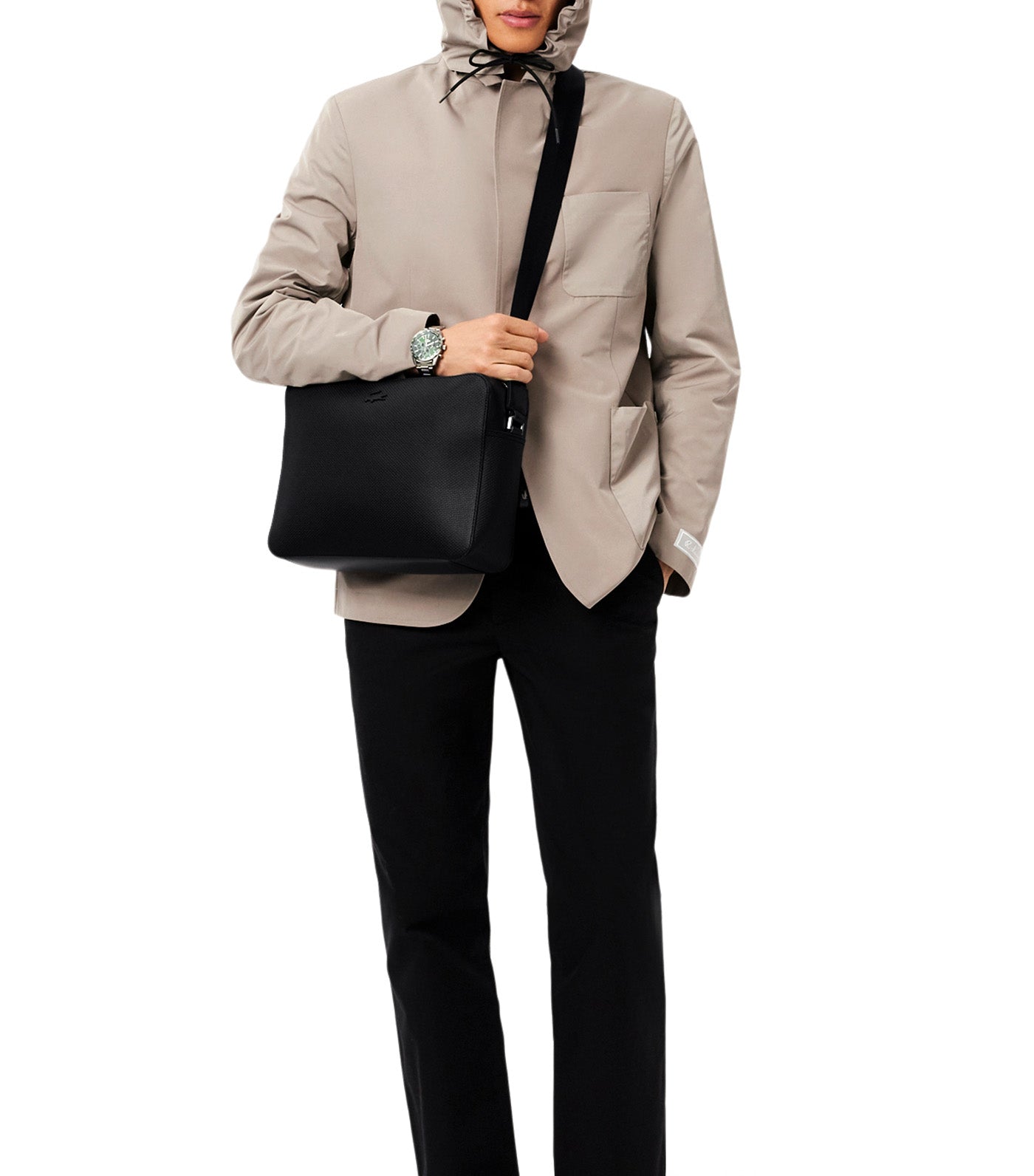 Chantaco Leather Shoulder Bag Black