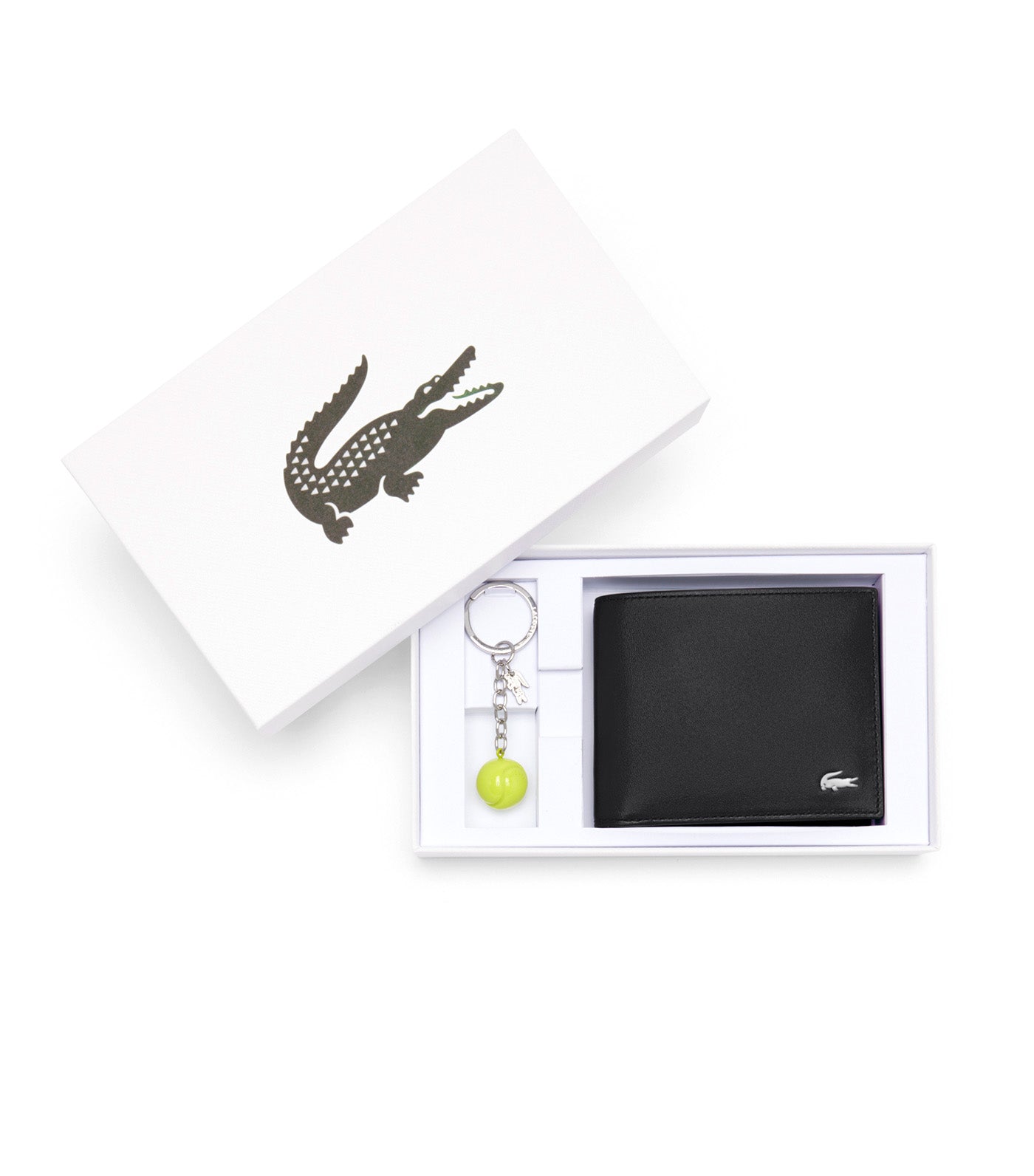 FG Billfold and Keychain Gift Set Black Kr Neon Yellow Ball