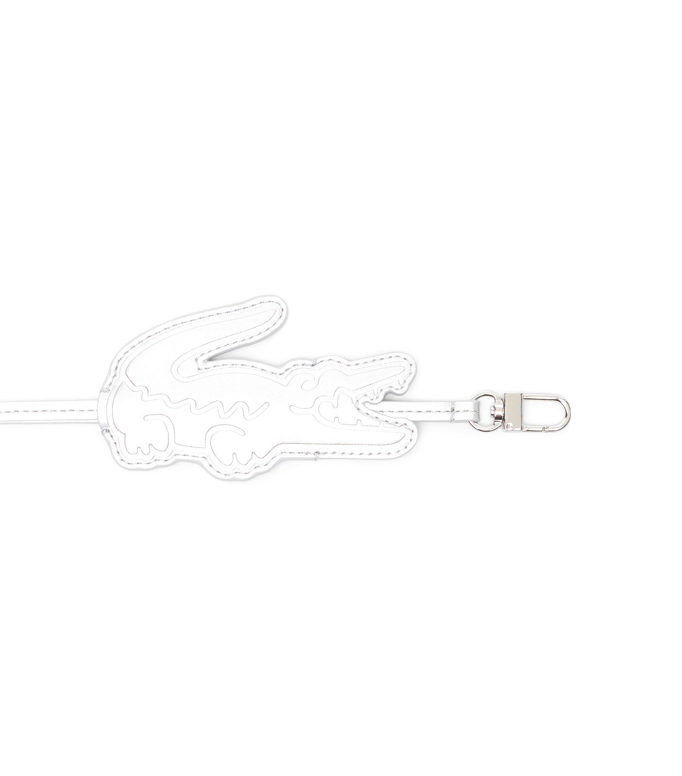 Crocodile Key Ring Shiny Silver
