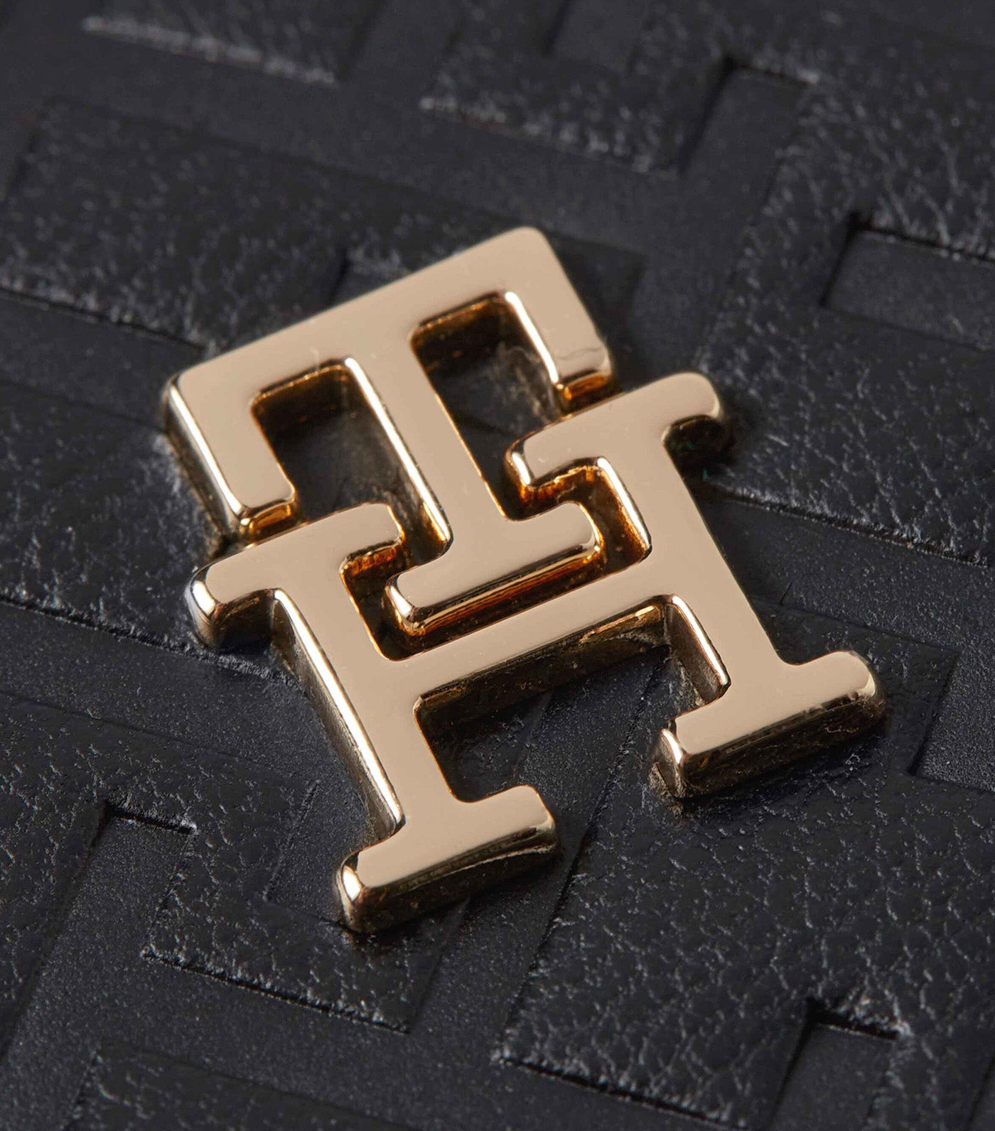 Large Zip-Around Mono Wallet Black