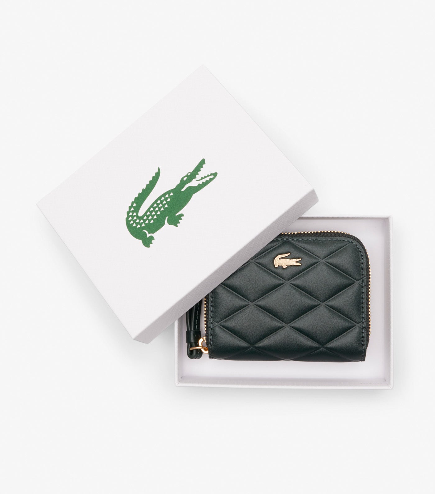Small Crocodelle Leather Coin Purse Sinople