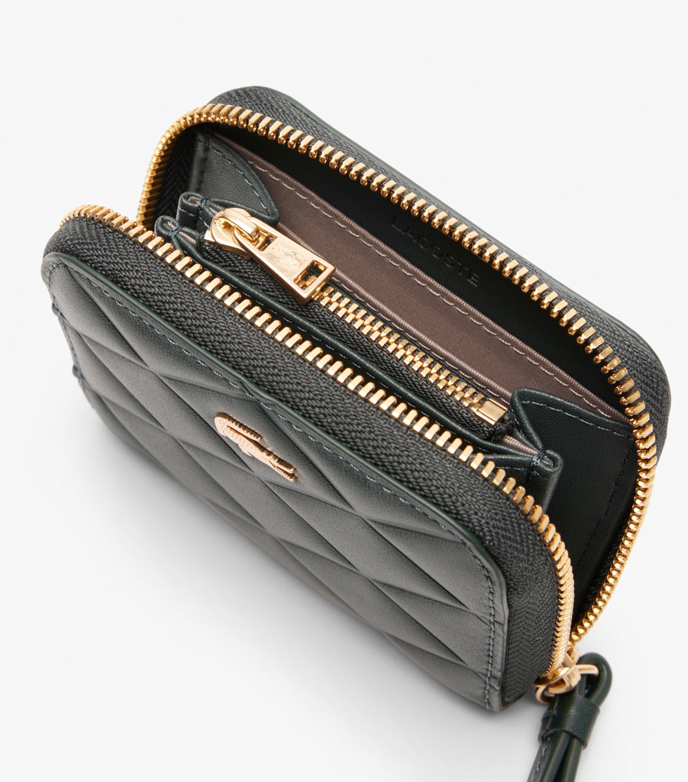 Small Crocodelle Leather Coin Purse Sinople