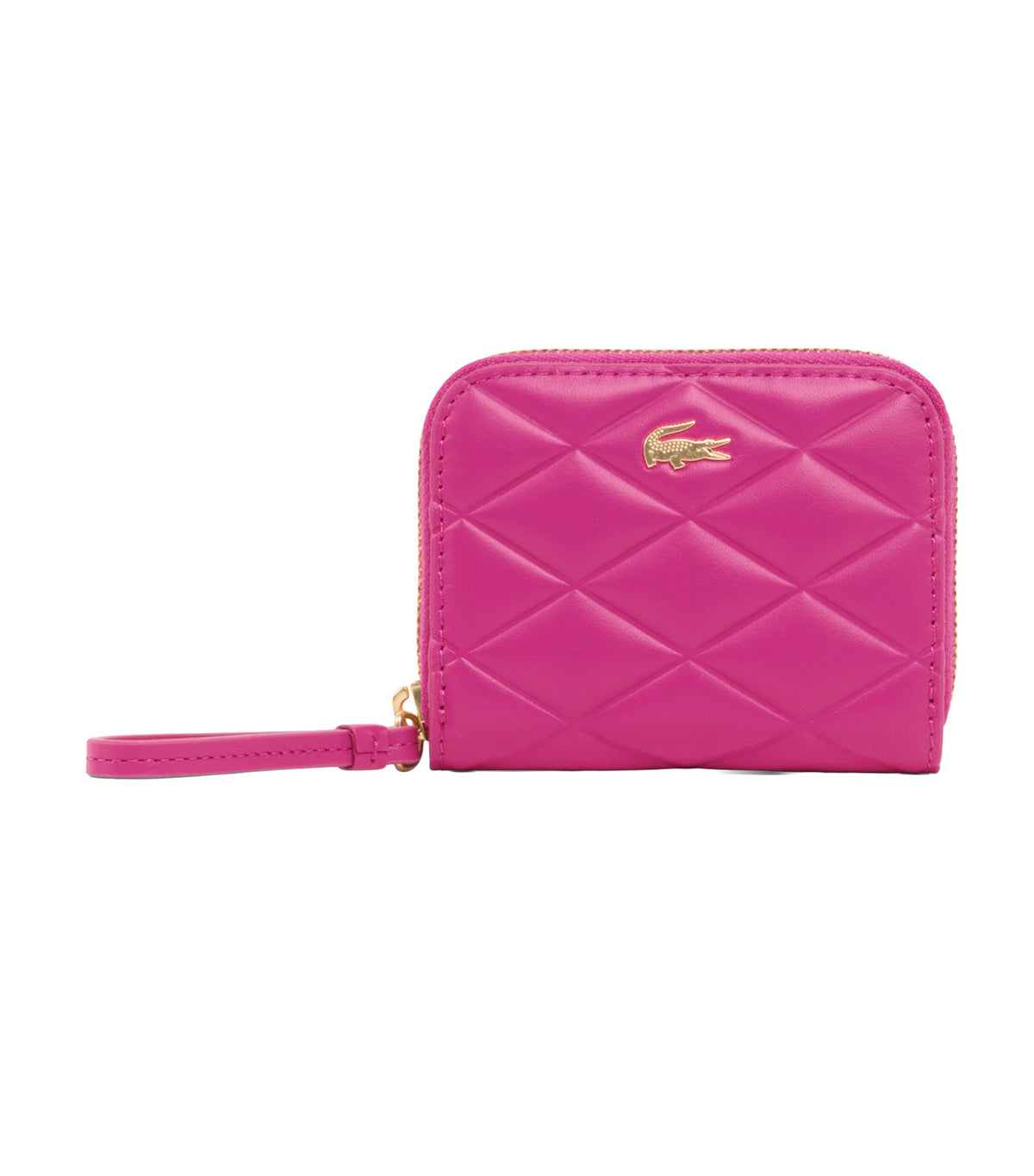 Small Crocodelle Leather Coin Purse Rubine