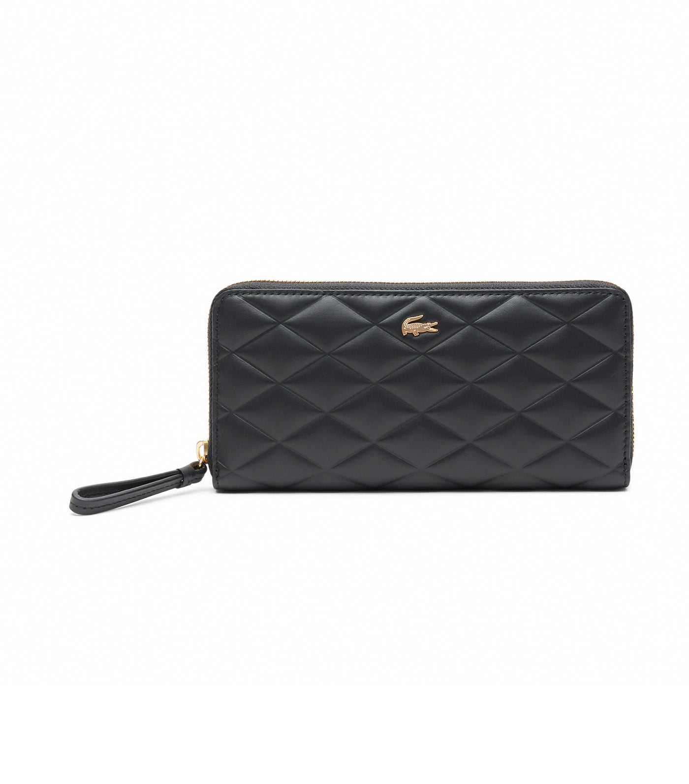 Large Crocodelle Leather Billfold Noir