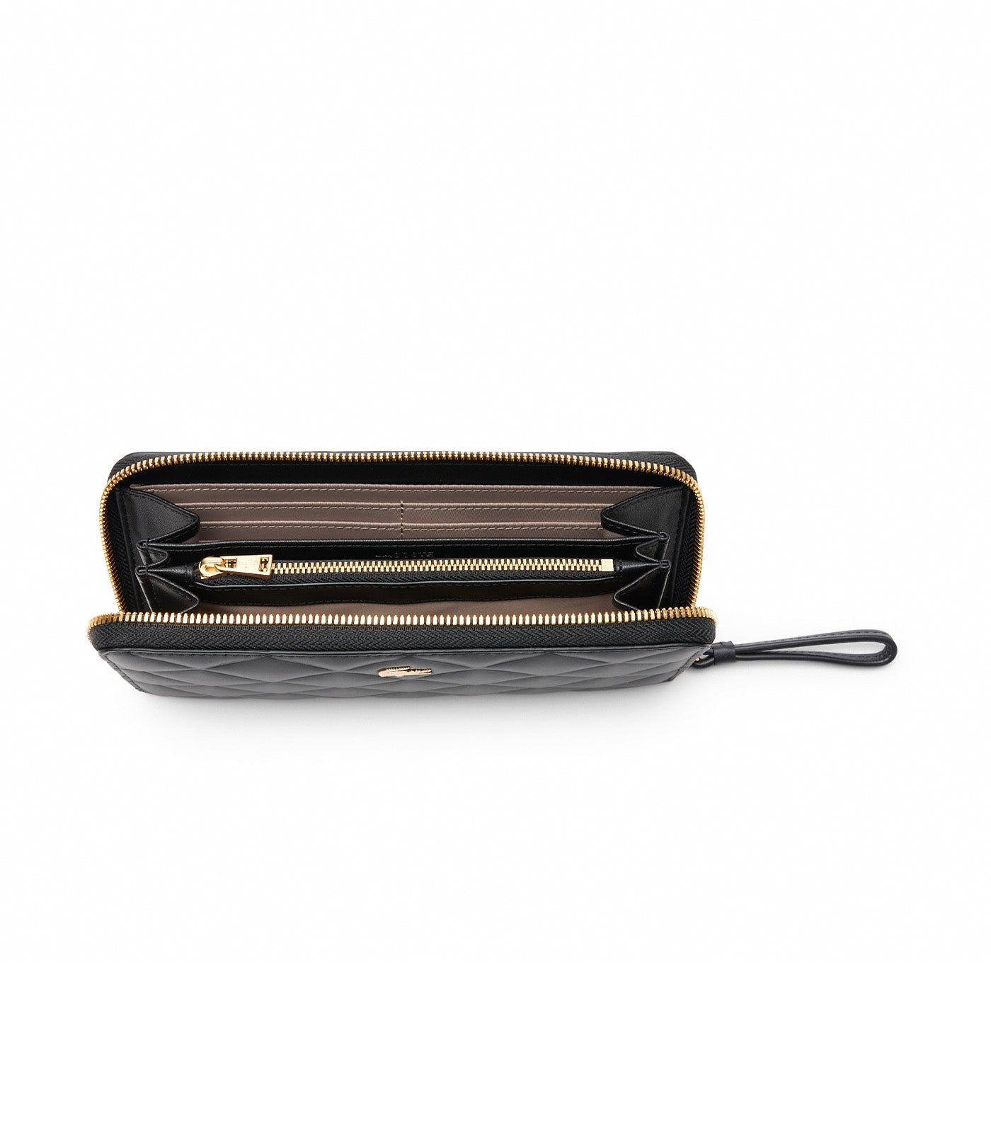 Large Crocodelle Leather Billfold Noir