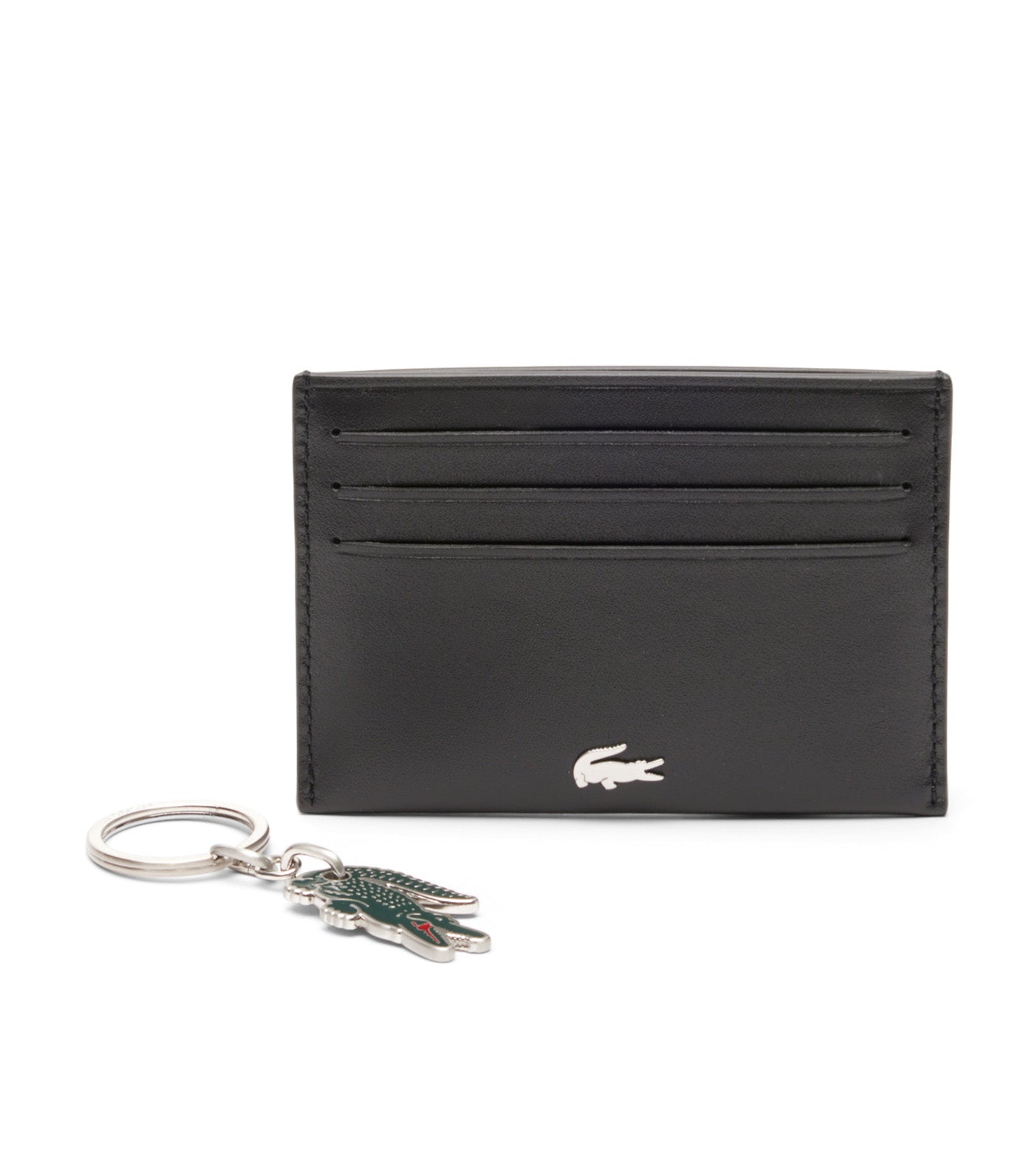 FG Cardholder and Keychain Gift Set Noir Kr Croc Sinople