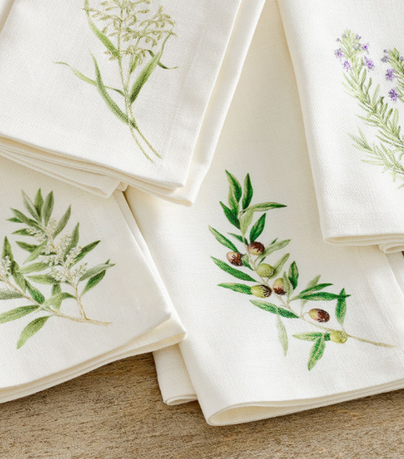 Monique Lhuillier Olive Orchard Napkins Mixed Set of 4