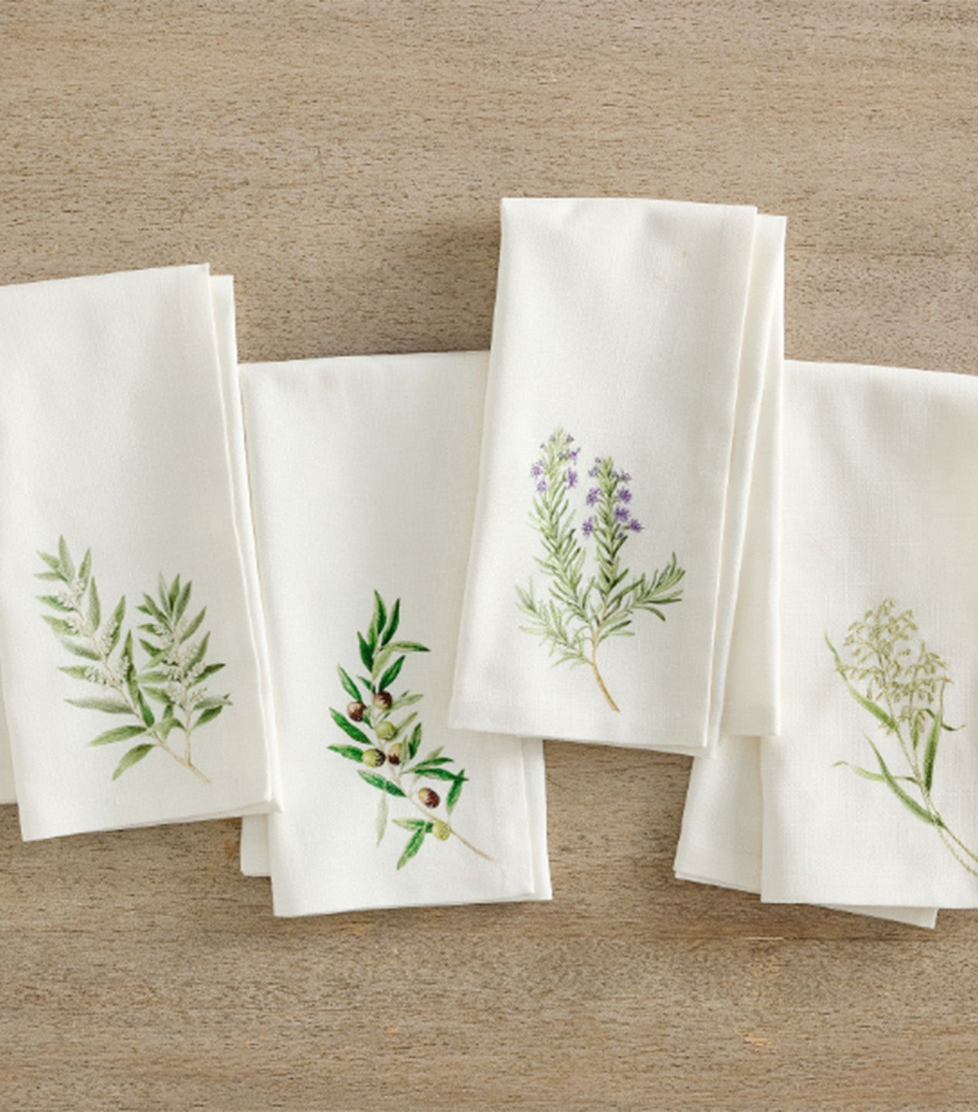 Monique Lhuillier Olive Orchard Napkins Mixed Set of 4