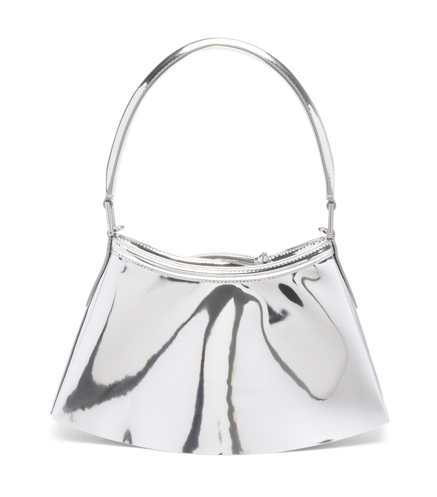 Runway Small Lenglen Mirror Leather Purse Silver Mirror