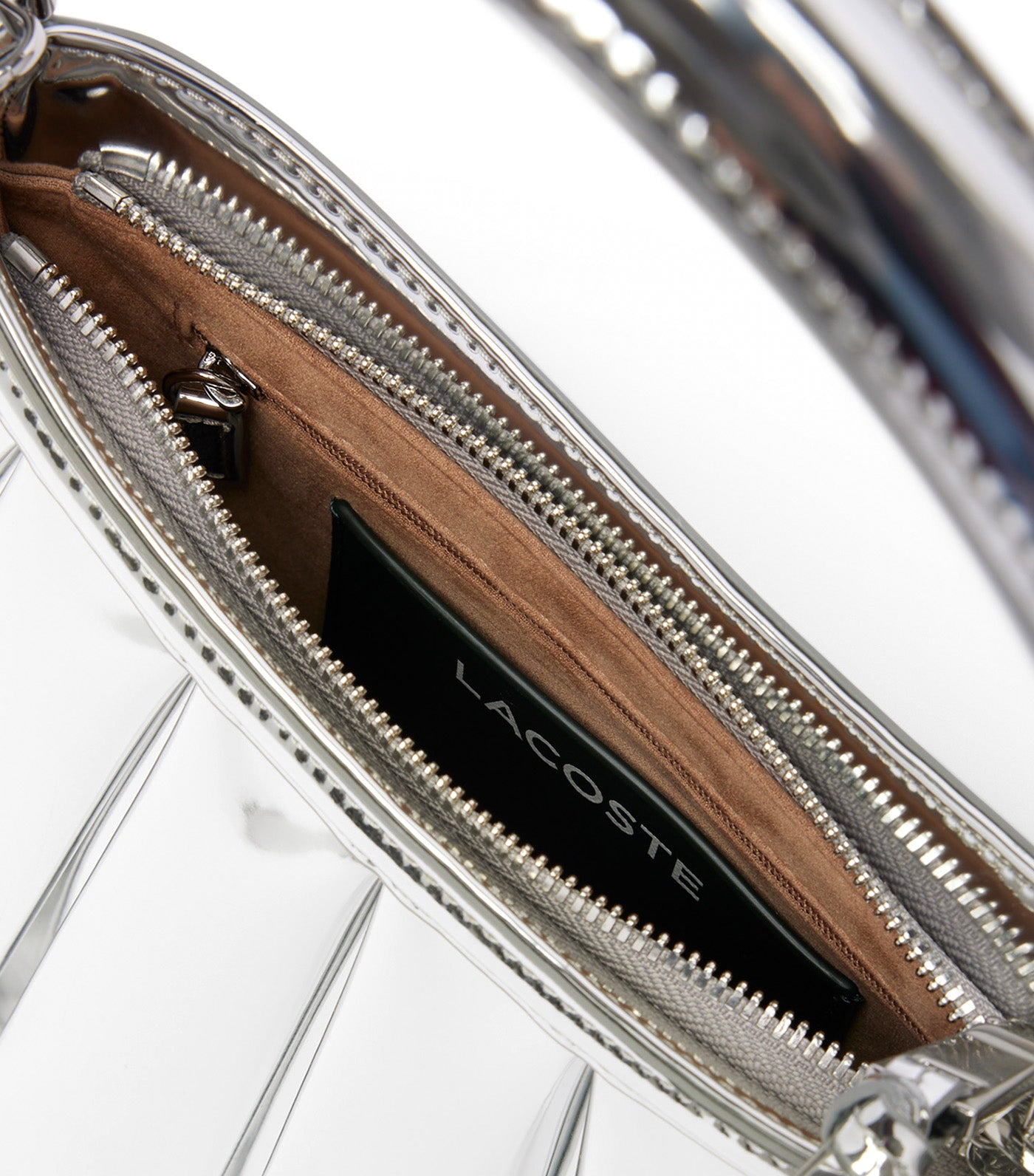 Runway Small Lenglen Mirror Leather Purse Silver Mirror