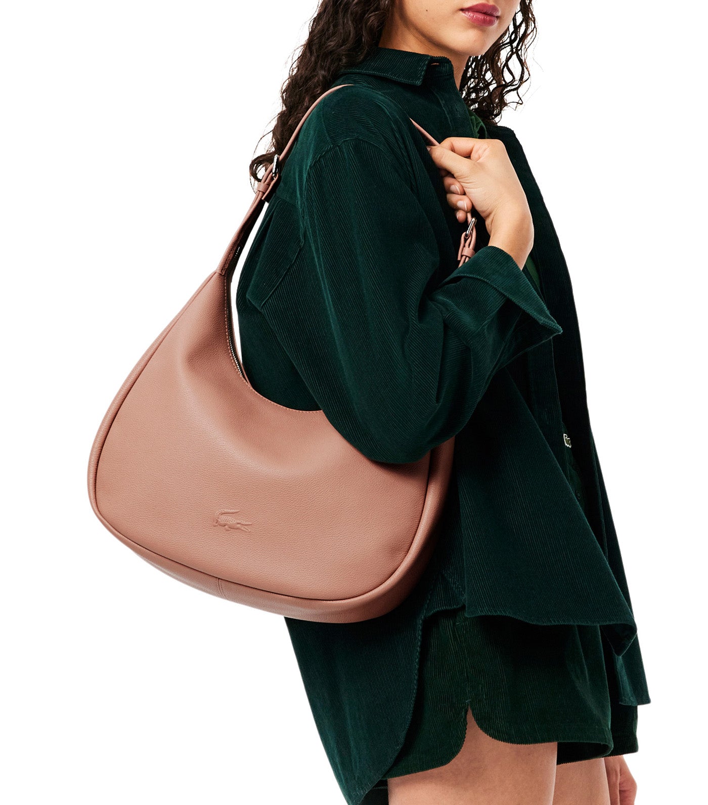 City Court Grain Leather Hobo Bag