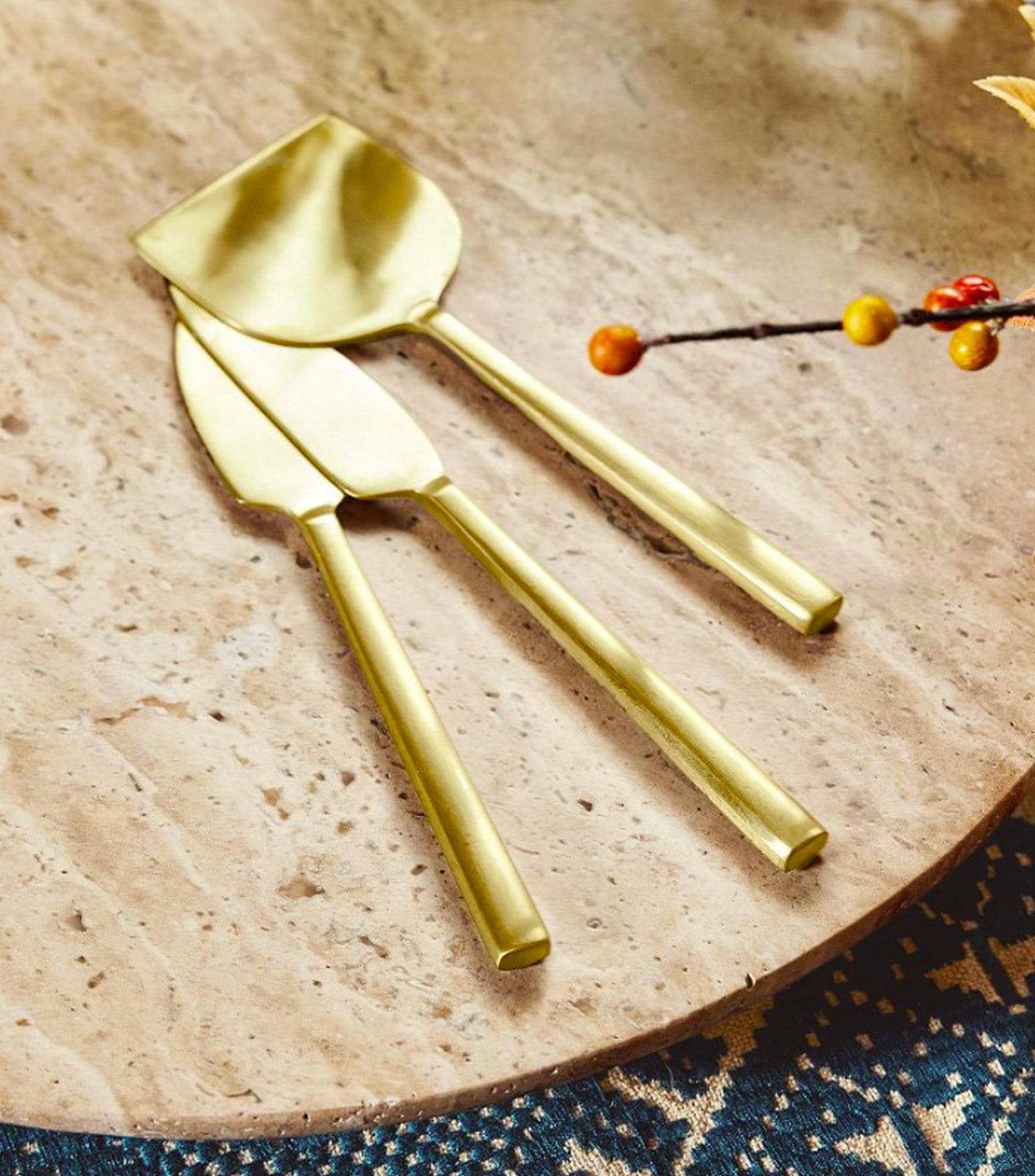 Luna Cheese Knives Gold - Set of 4