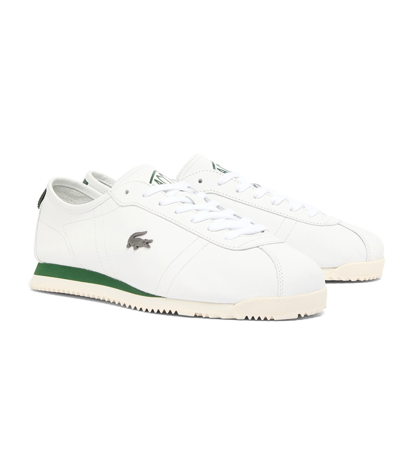 Lacoste Men's Club-Low Leather Sneakers White/Dark Green