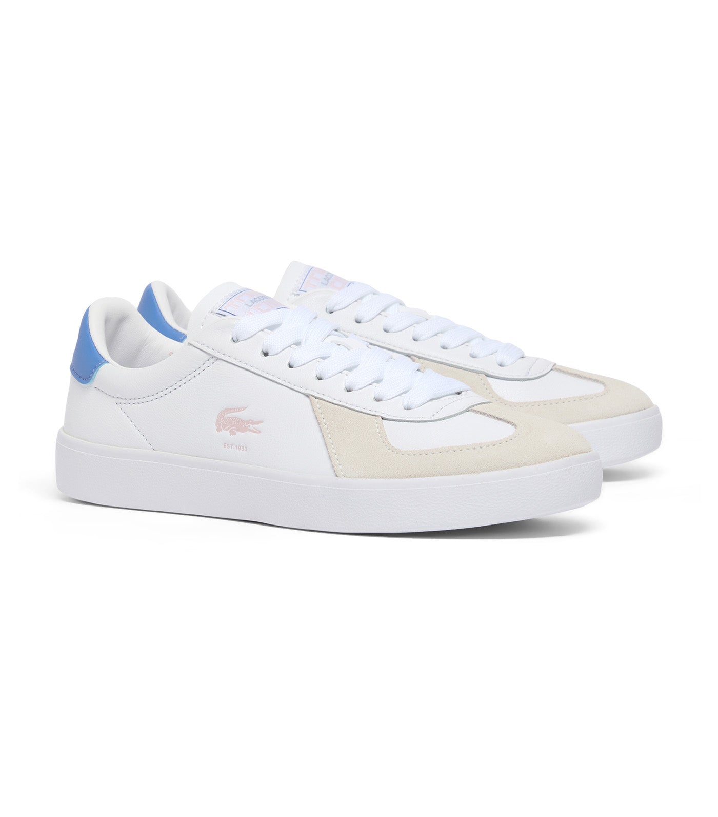 Lacoste Women's Baseshot Pro Leather Sneakers White/Pink/Blue