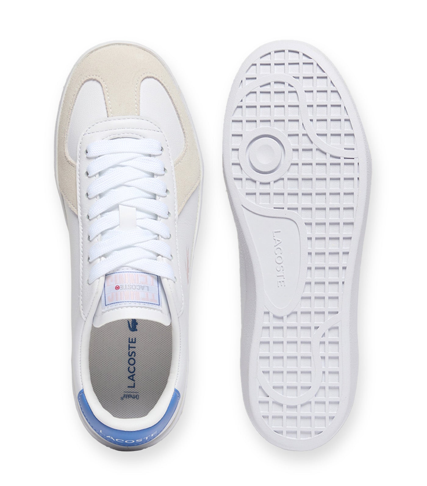 Lacoste Women's Baseshot Pro Leather Sneakers White/Pink/Blue