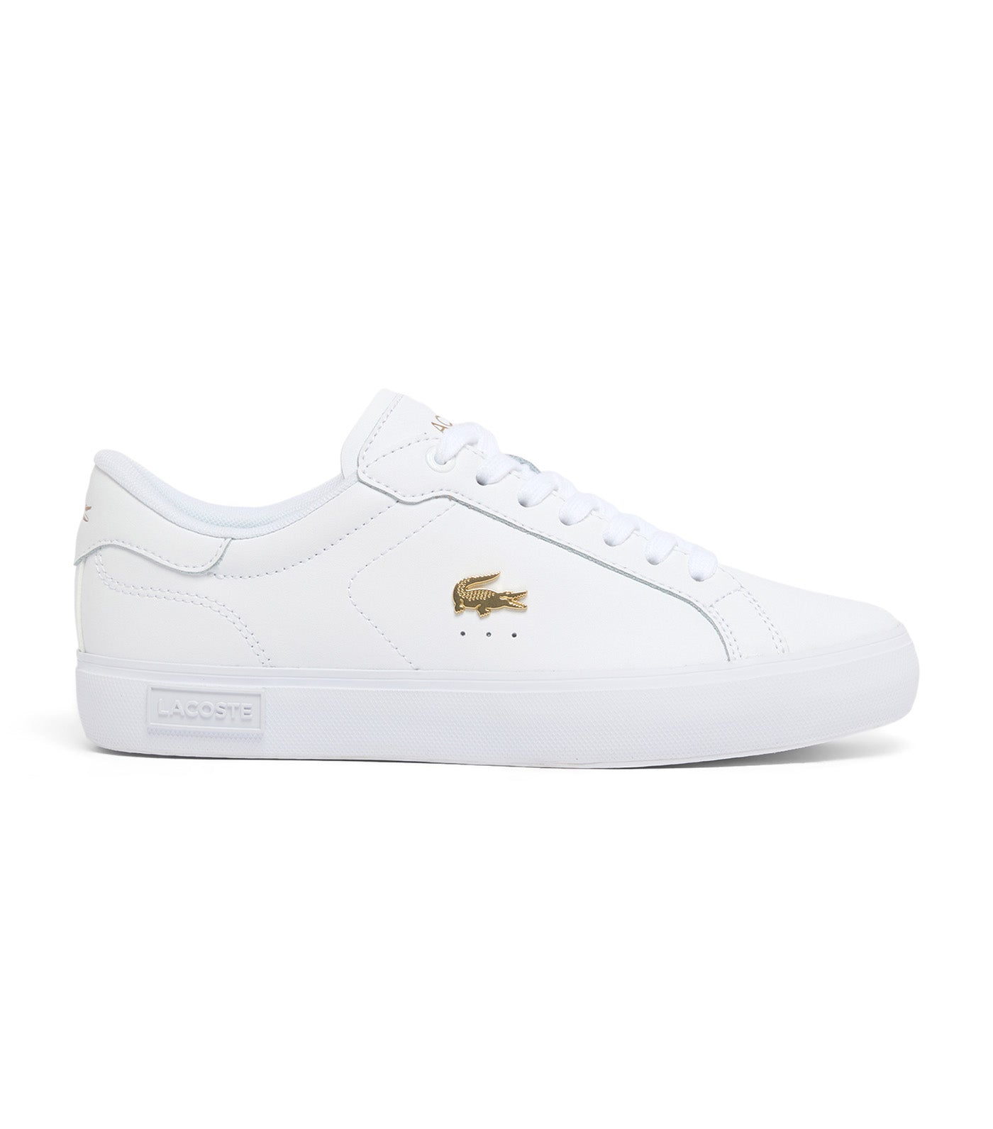 Lacoste Women's Powercourt Leather Sneakers White/Gold