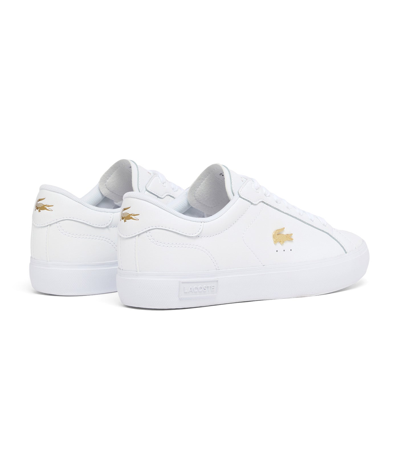 Lacoste Women's Powercourt Leather Sneakers White/Gold