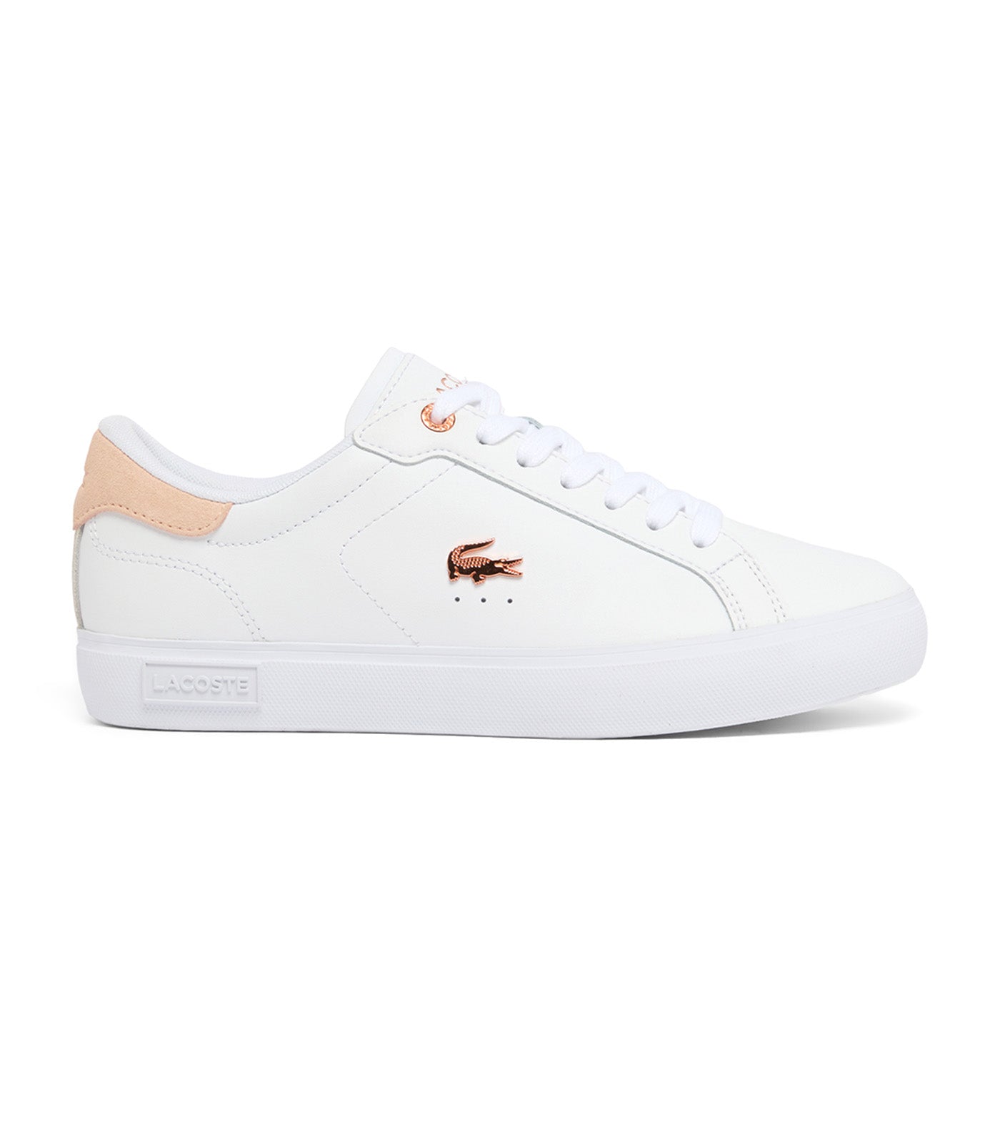 Lacoste Women's Powercourt Leather Sneakers White/Light Pink