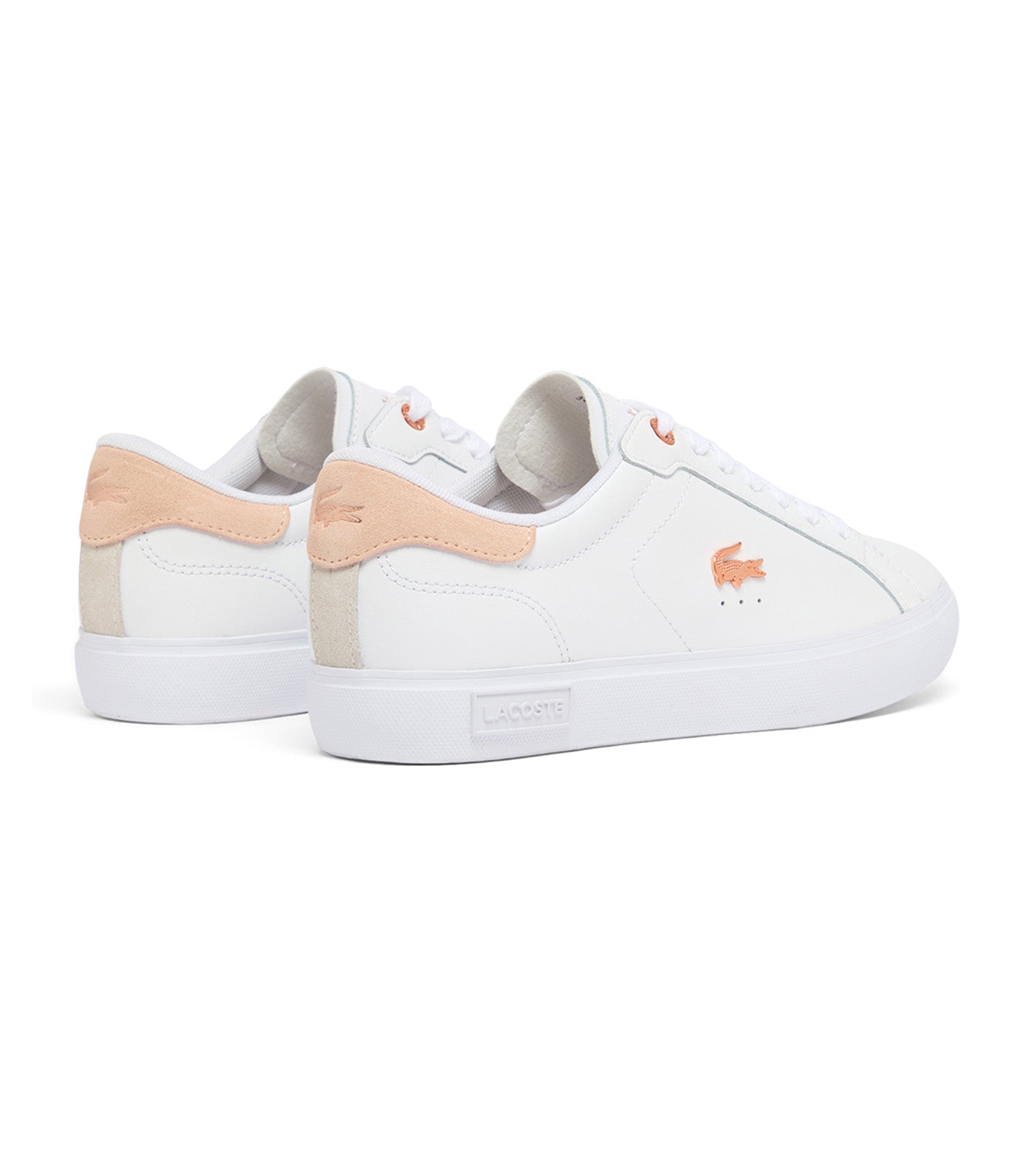 Lacoste Women's Powercourt Leather Sneakers White/Light Pink