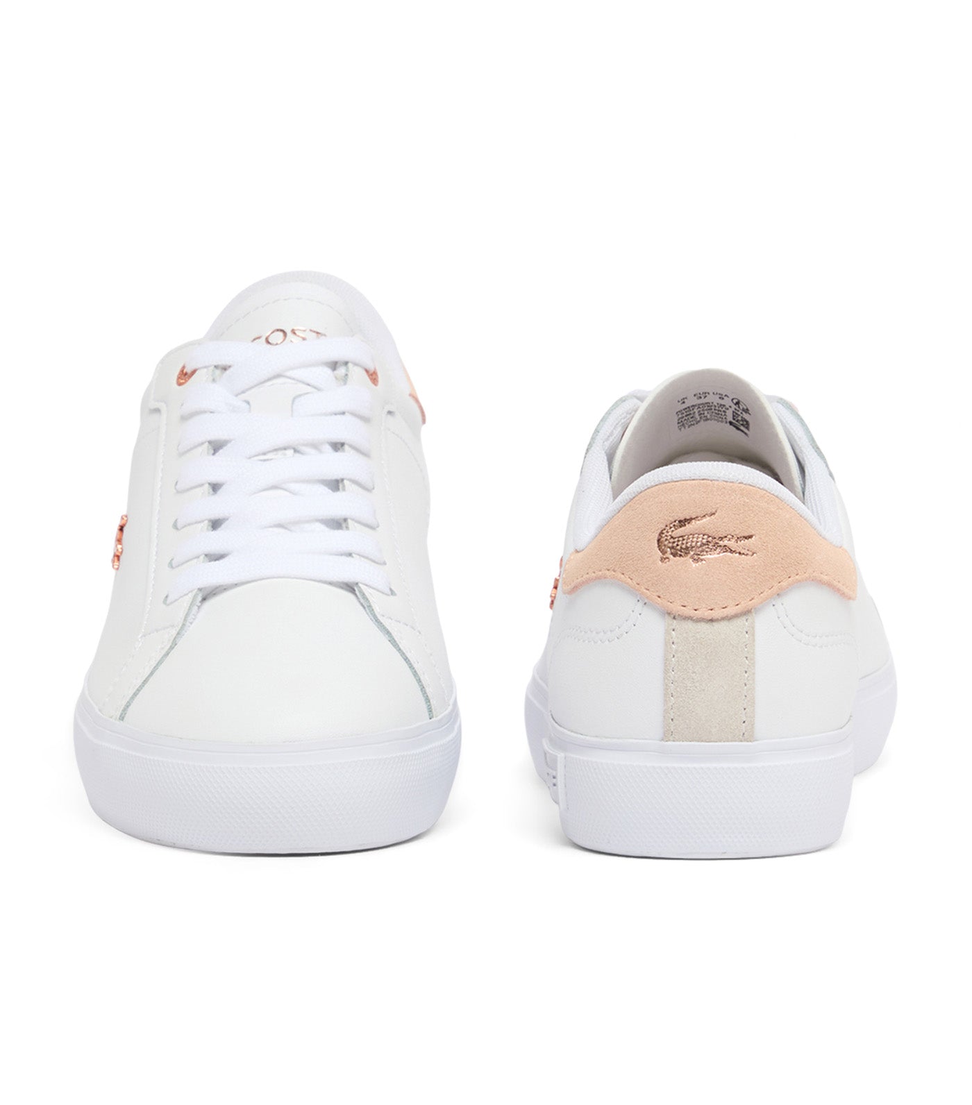 Lacoste Women's Powercourt Leather Sneakers White/Light Pink