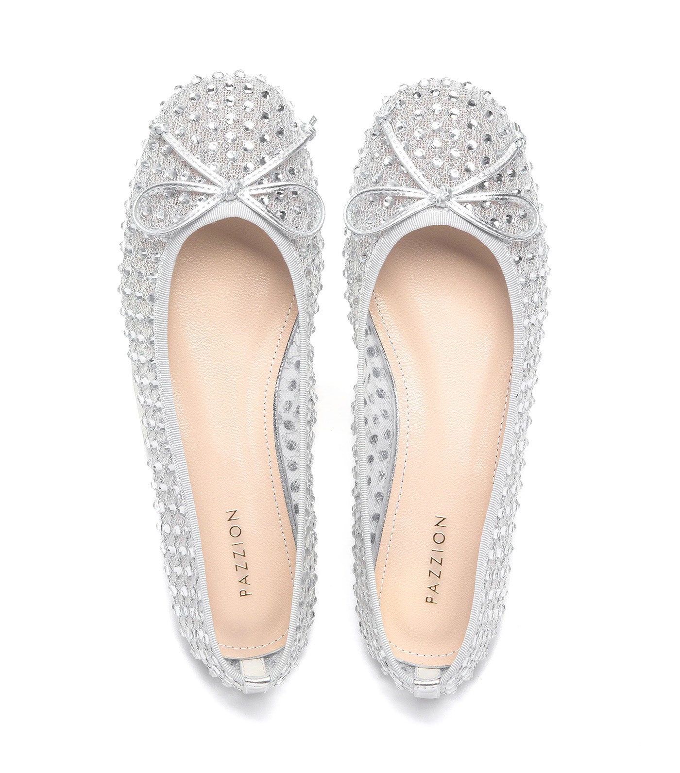 Orlise Crystal Embellished Bow Flats