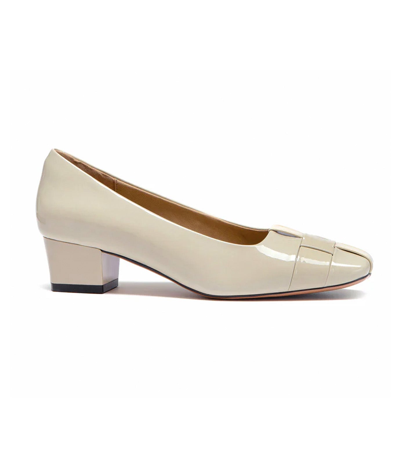 Xavielle Woven Patent Leather Heels