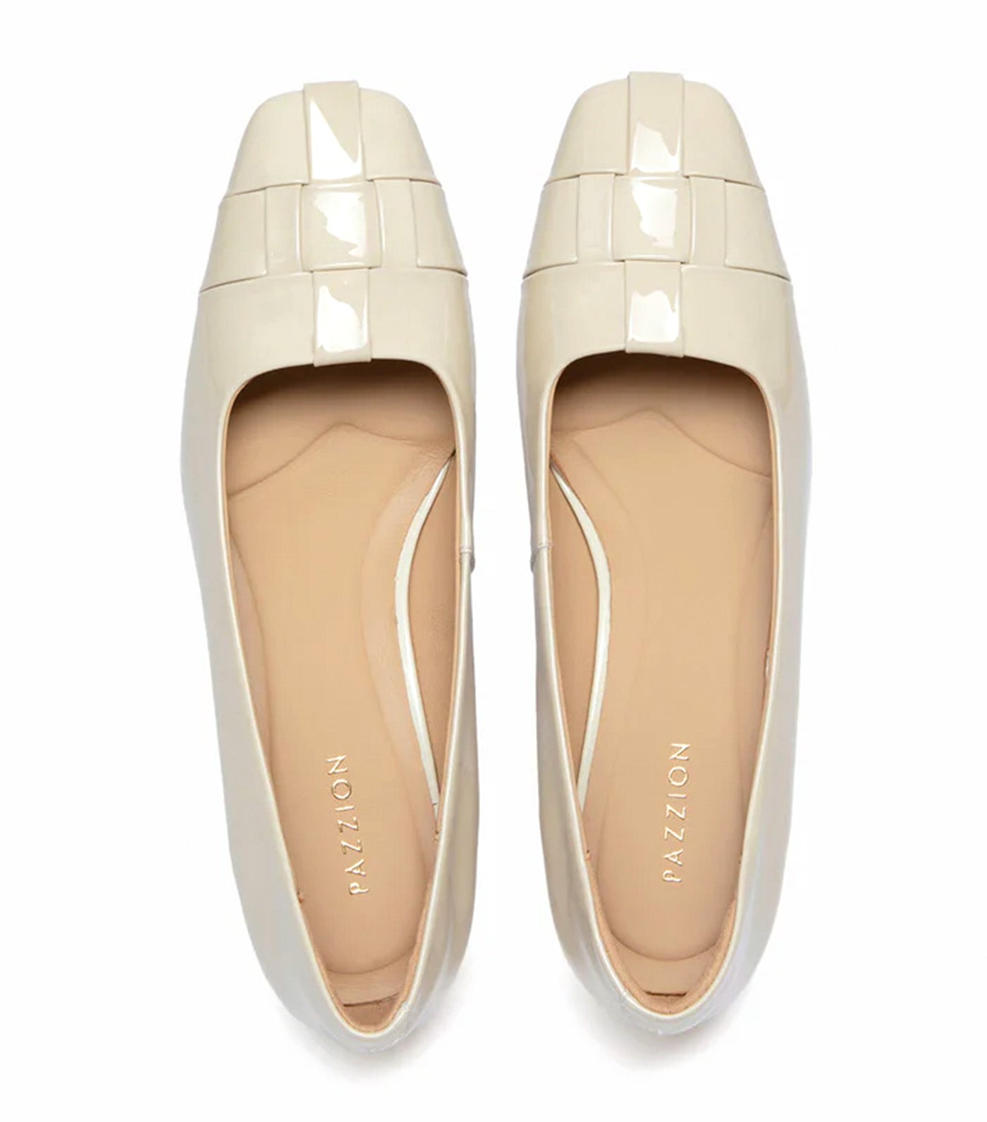 Xavielle Woven Patent Leather Heels