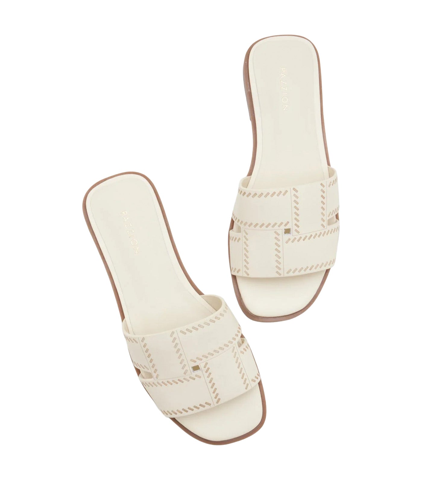 Alouette Woven Leather Slides