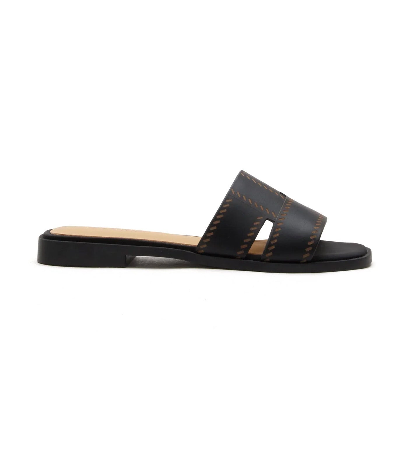 Alouette Woven Leather Slides