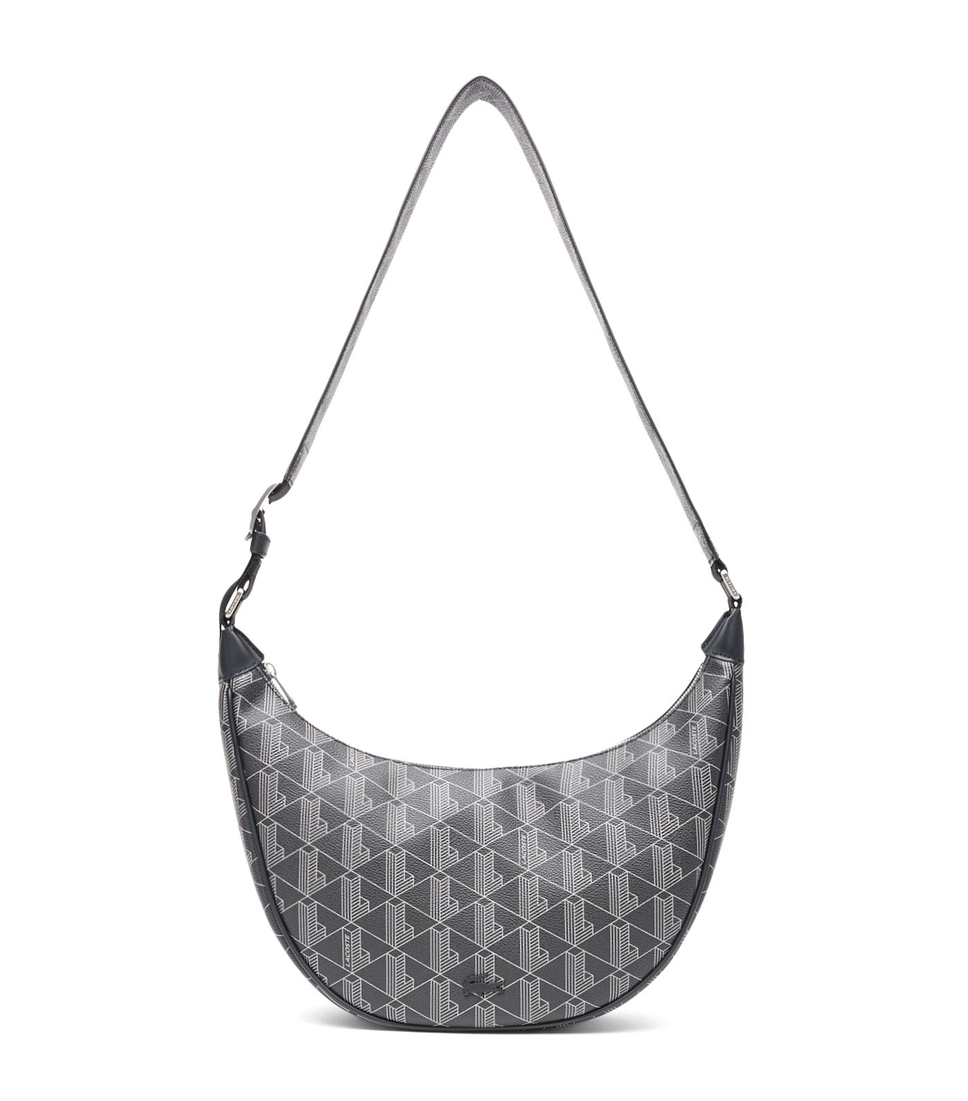 Lacoste The Blend Half Moon Purse Monogram Noir Gris