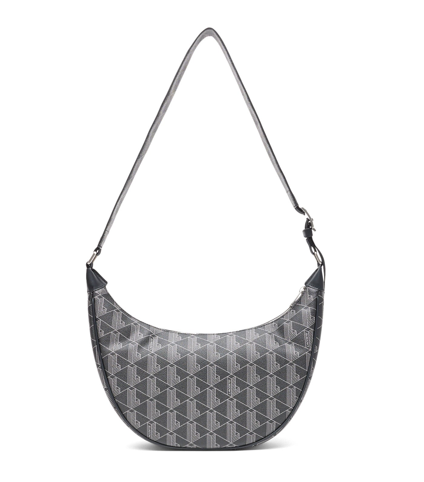 Lacoste The Blend Half Moon Purse Monogram Noir Gris