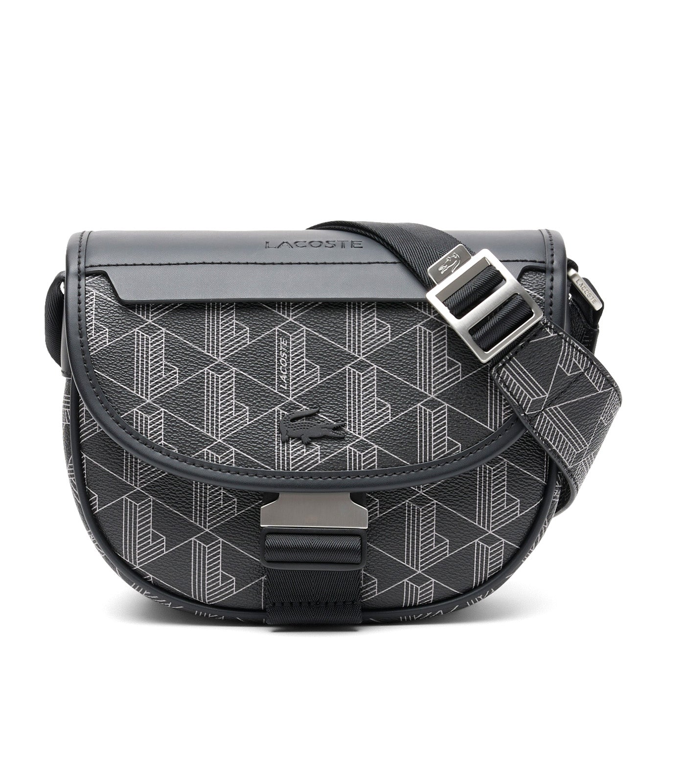 Lacoste The Blend Shoulder Bag Monogram Noir Gris