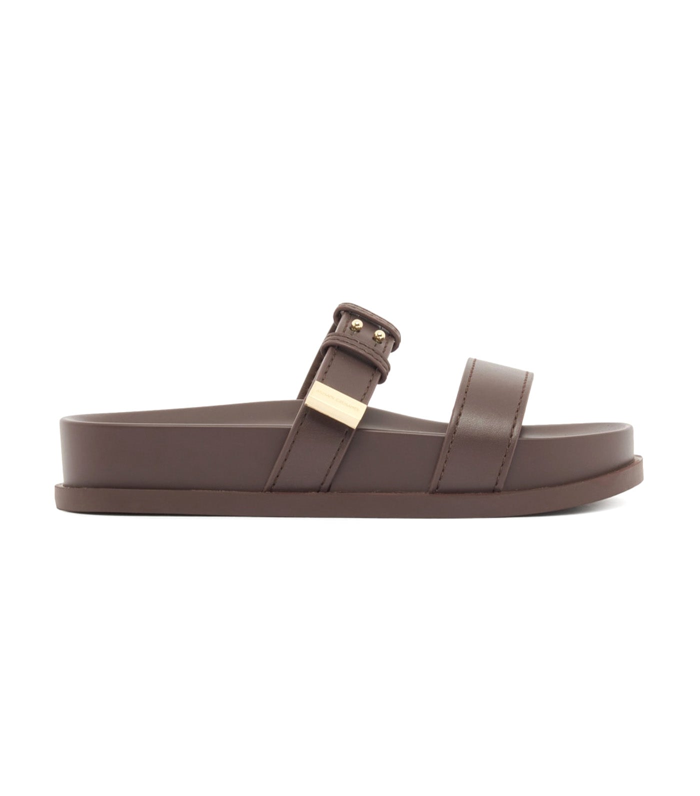 Two-Strap Slippers with Buckle Dusk Shade