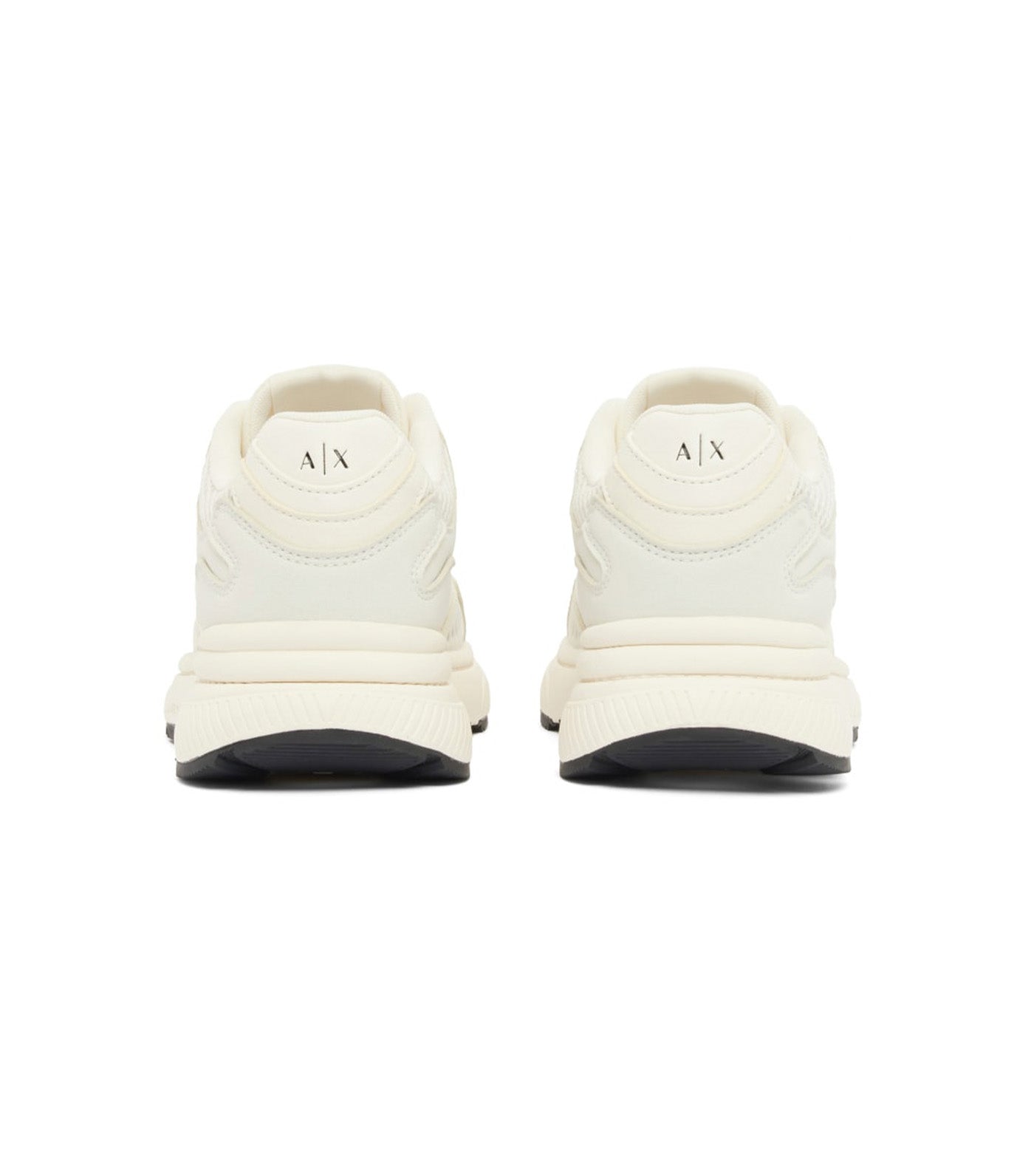 Sneakers in Microsuede and Mesh Off White + Off White
