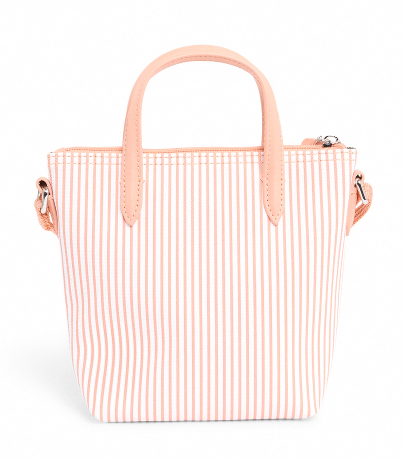 Mini Striped L.12.12 Concept Tote Blanc Miami