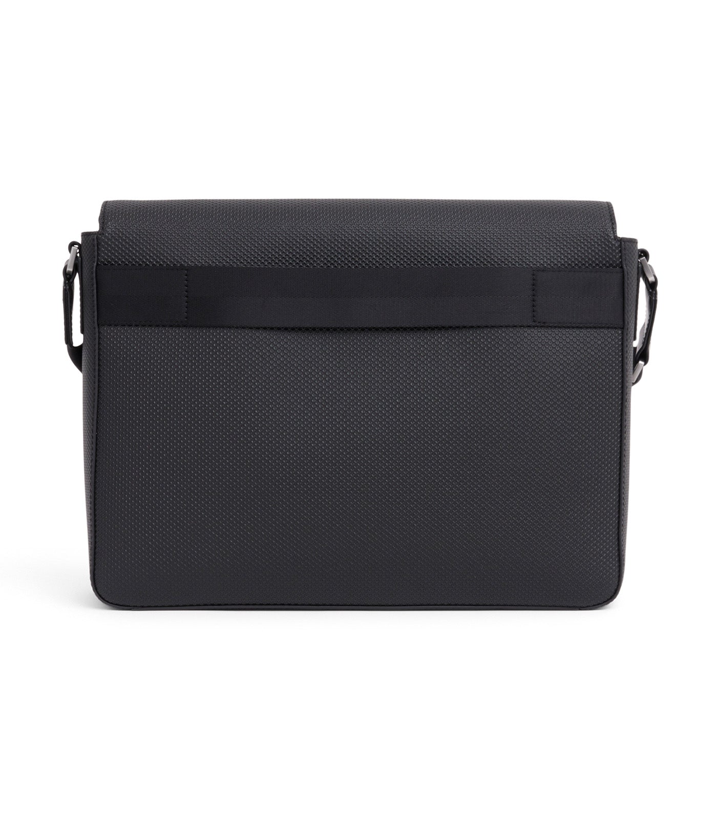 Large Chantaco Leather Messenger Bag Noir