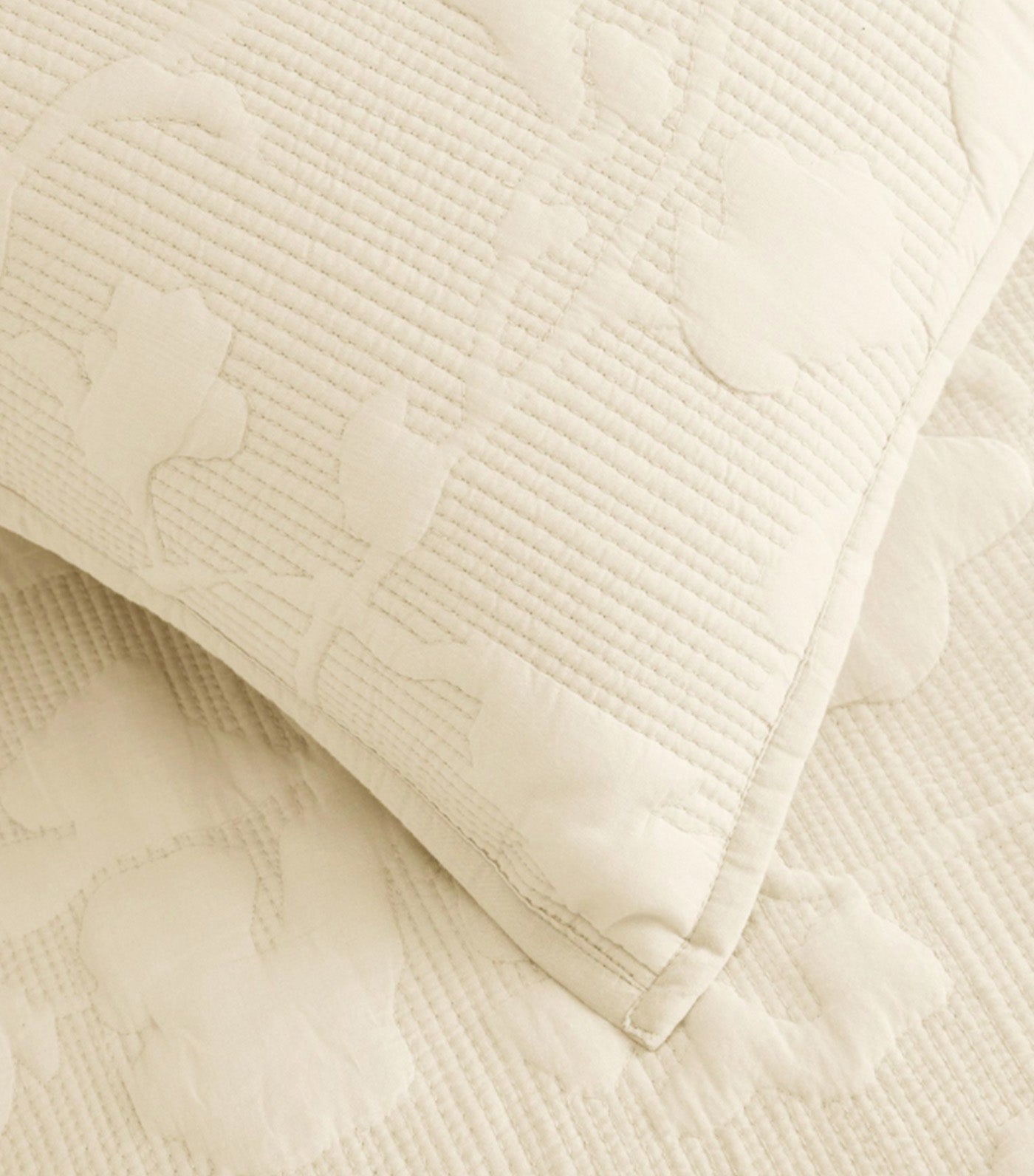 Outline Floral Quilt & Shams