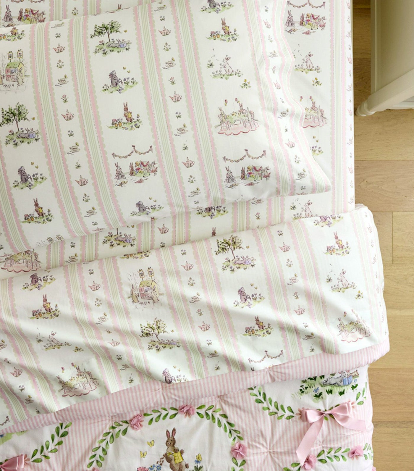 Riley Sheehey English Garden Stripe Organic Sheet Set